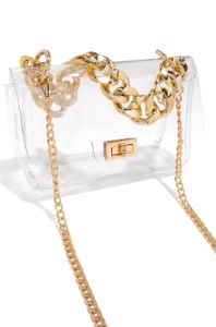 Leslie Clear Shoulder Crossbody Bag - Clear sold by Miss Lola