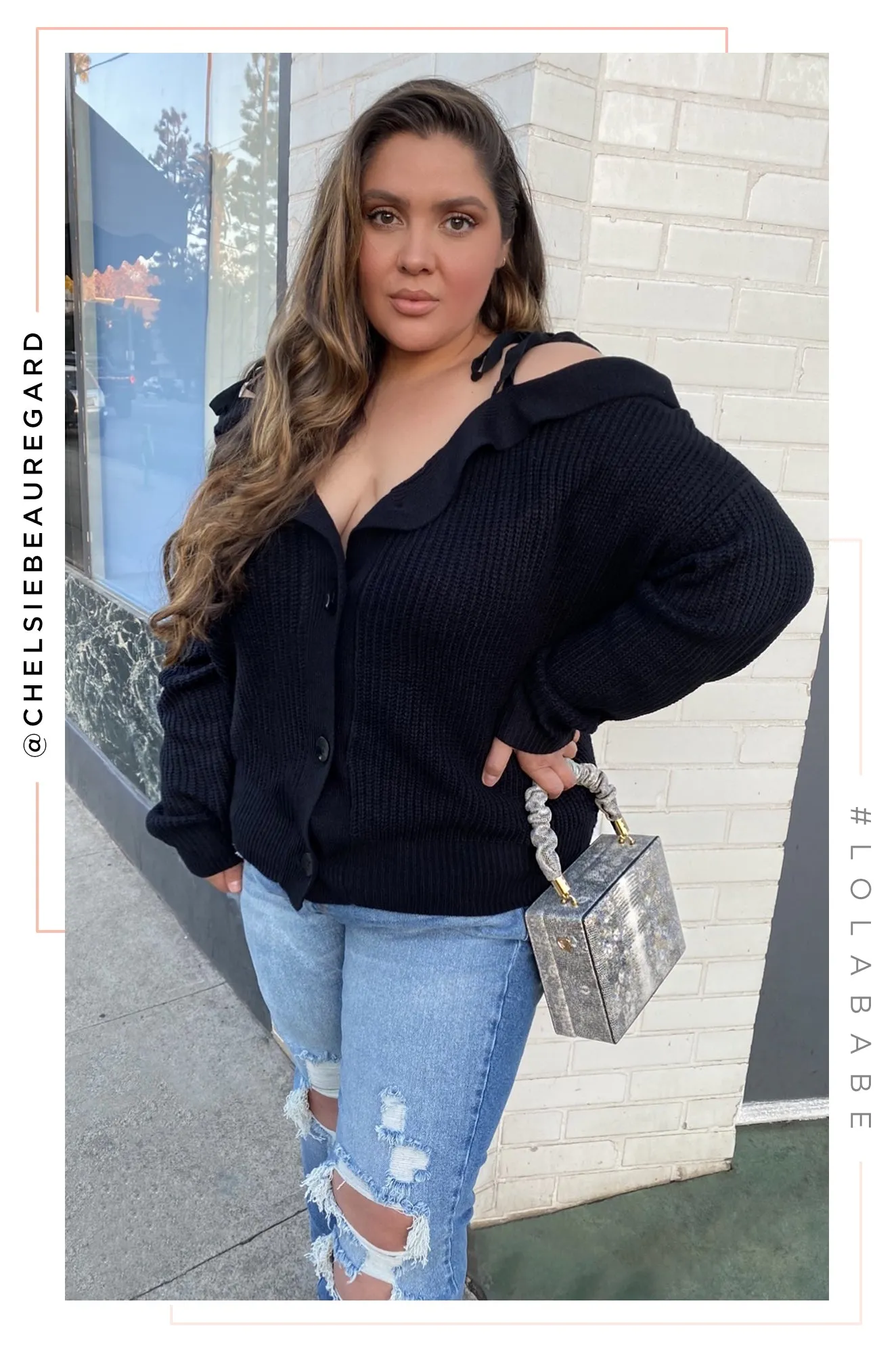 Addilyn Long Sleeve Sweater Top - Black sold by Miss Lola