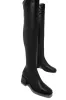 Carlene Over The Knee Boots - Black PU sold by Miss Lola