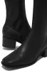 Carlene Over The Knee Boots - Black PU sold by Miss Lola
