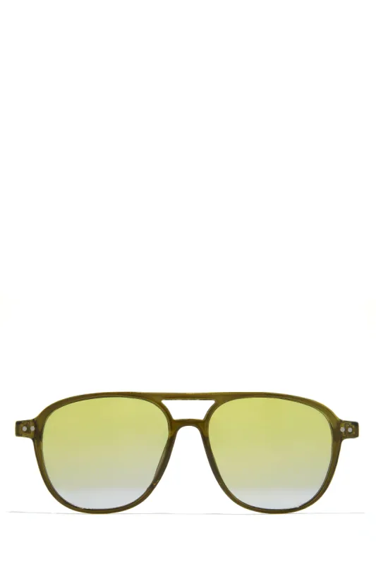 Leina Aviator Sunglasses - Green sold by Miss Lola