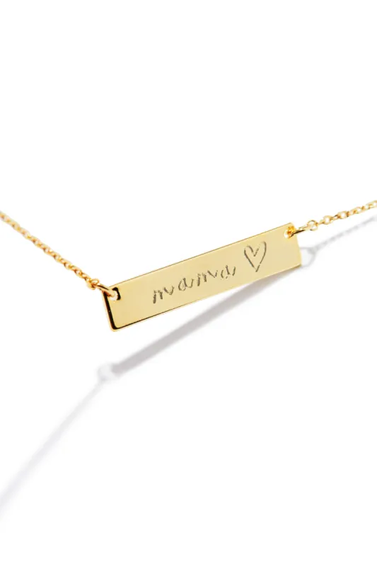 Mama Bar Necklace - Gold sold by Miss Lola