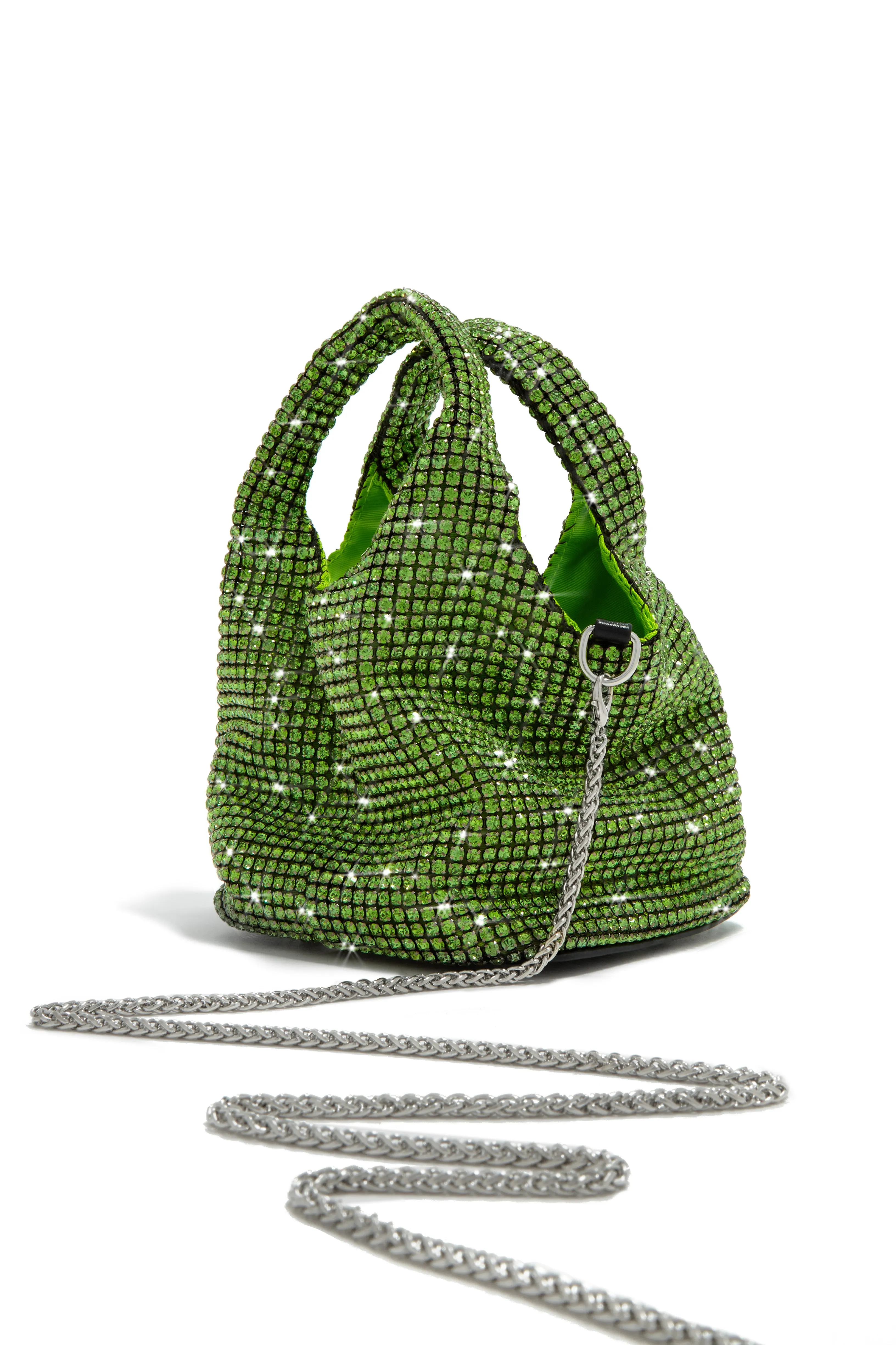 Cydni Embellished Bucket Bag - Green sold by Miss Lola product image thumbnail 2