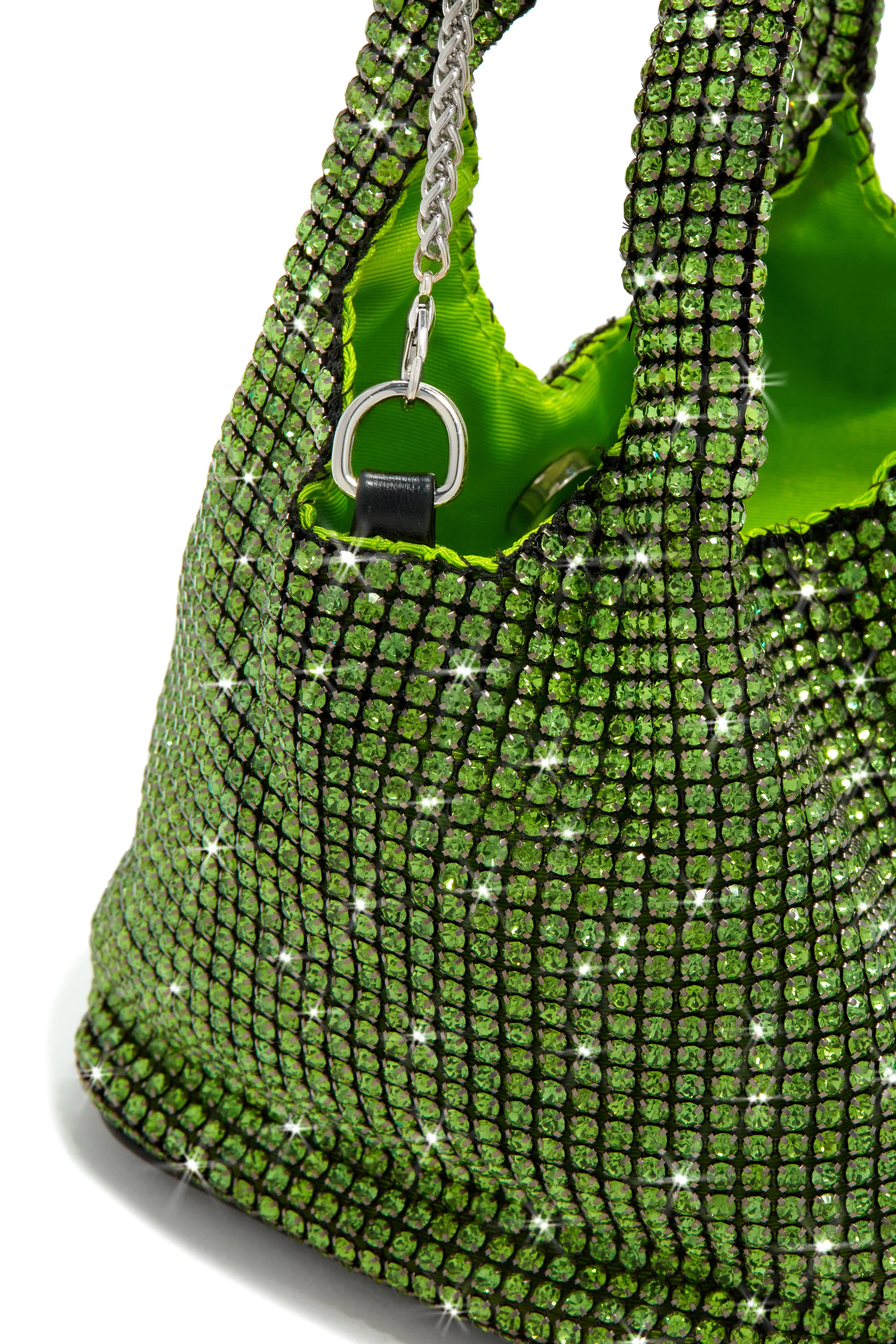 Cydni Embellished Bucket Bag - Green sold by Miss Lola product image thumbnail 4