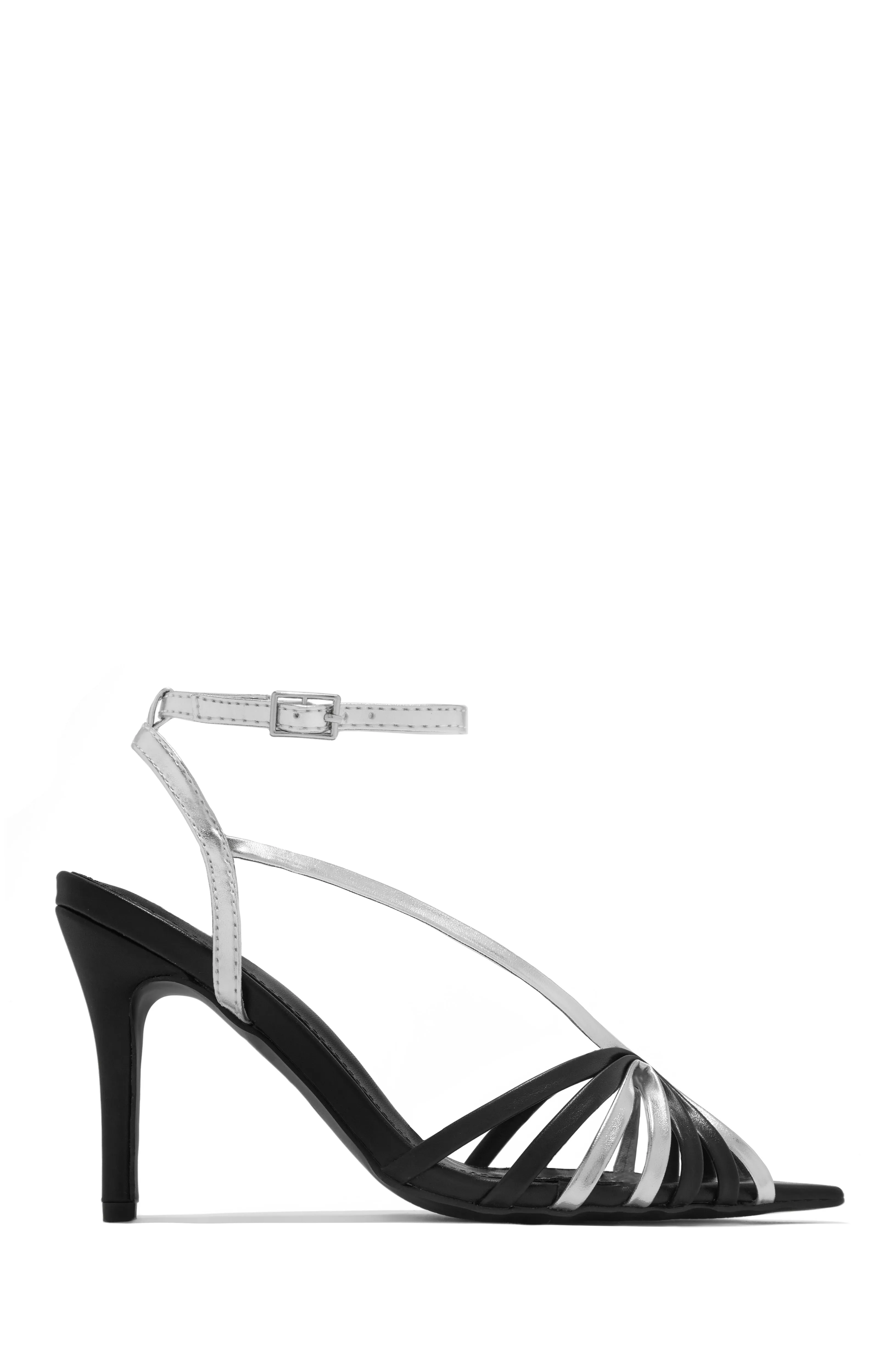 Kataya Ankle Strap Pointed Toe Heels - Black sold by Miss Lola product image thumbnail 5