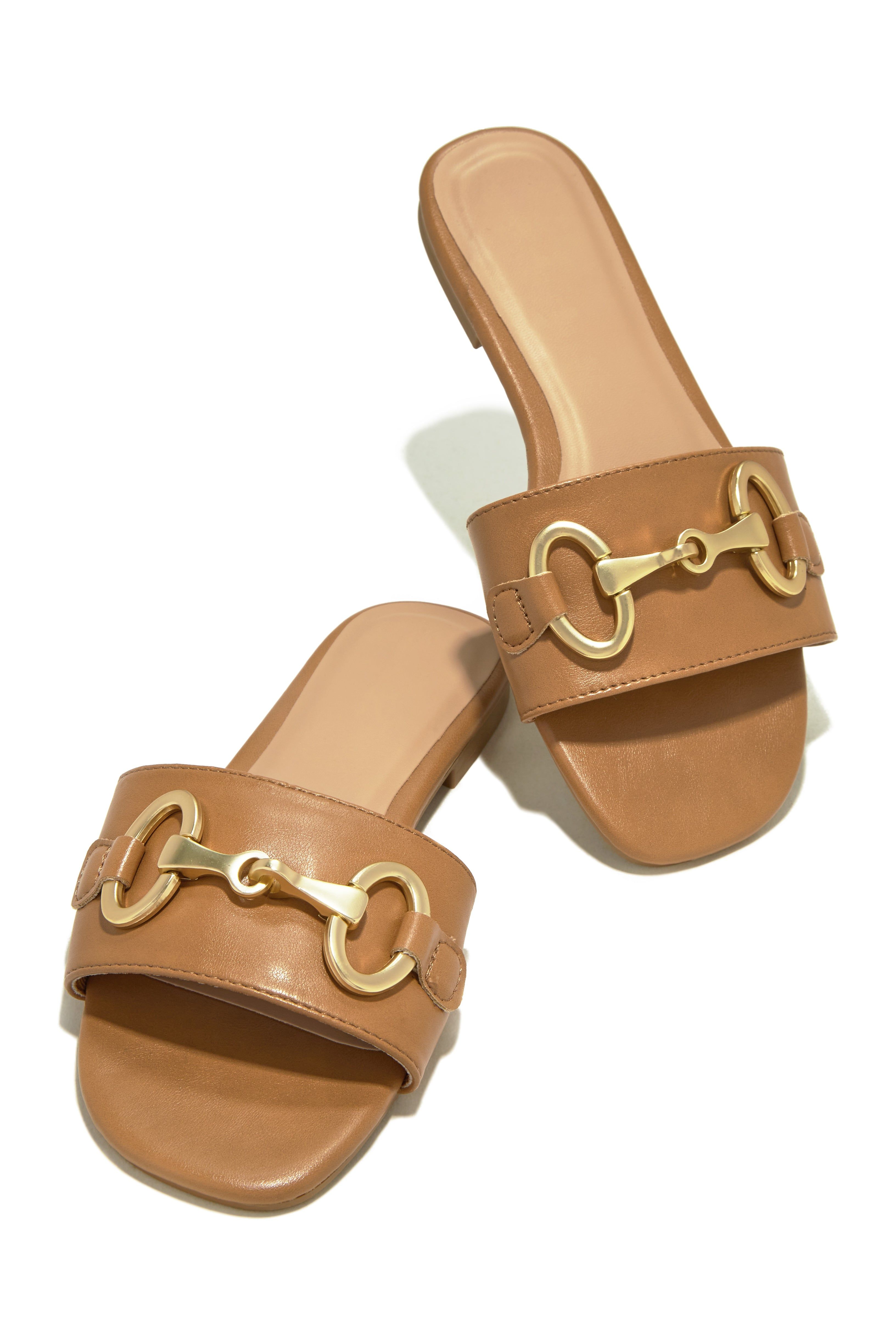 Tropical Drinks Slip On Sandals - Tan sold by Miss Lola product image thumbnail 5