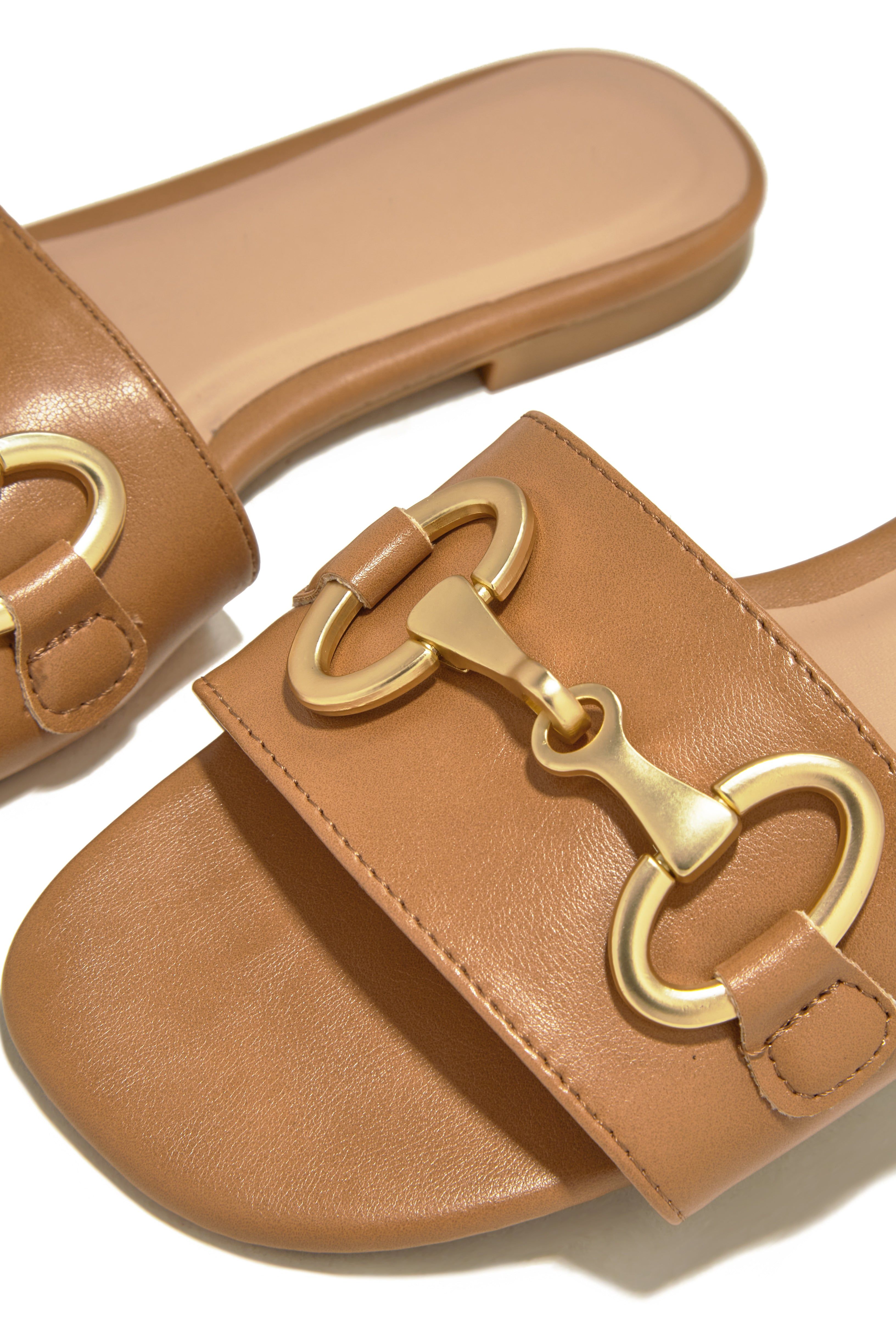 Tropical Drinks Slip On Sandals - Tan sold by Miss Lola product image thumbnail 4