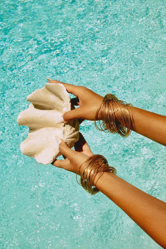 Carola Multi Layer Statement Bracelet - Gold sold by Miss Lola