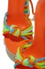 Kayden Lace Up Platform Block Heels - Orange sold by Miss Lola