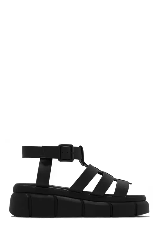 Favorite Song Chunky Platform Sandals - Black sold by Miss Lola