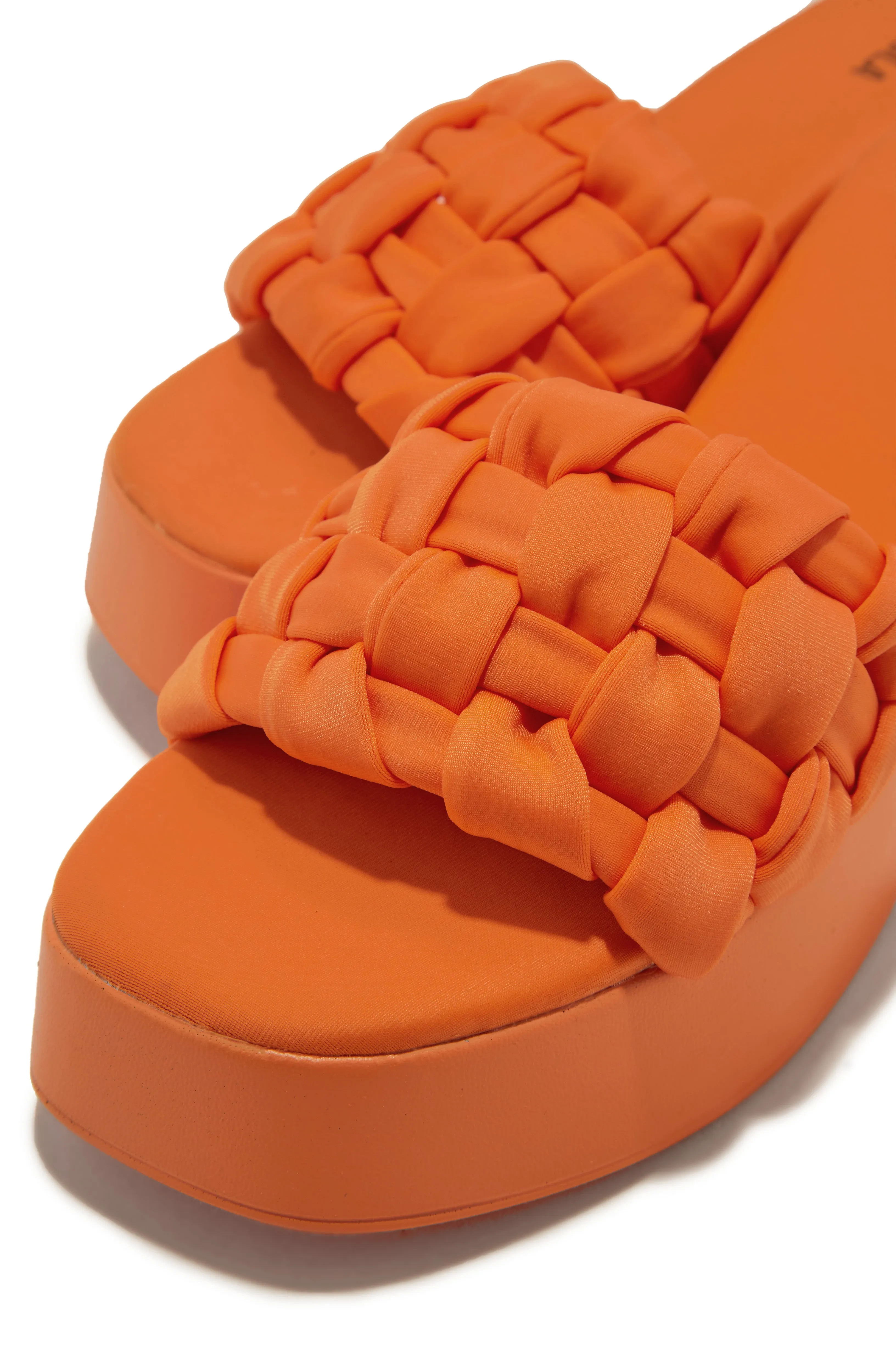 Miley Platform Block Heel Mules - Orange sold by Miss Lola product image thumbnail 5