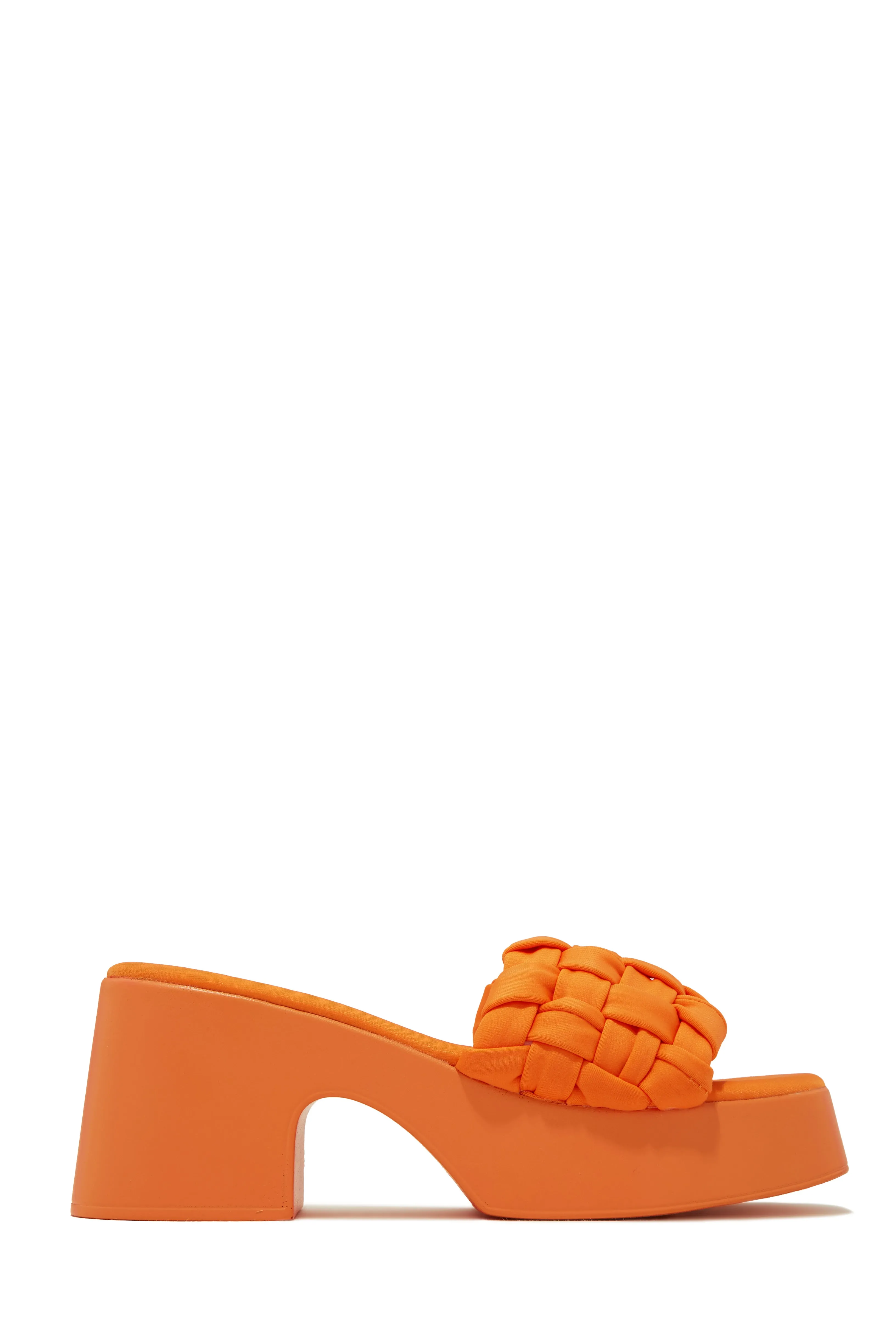 Miley Platform Block Heel Mules - Orange sold by Miss Lola product image thumbnail 4