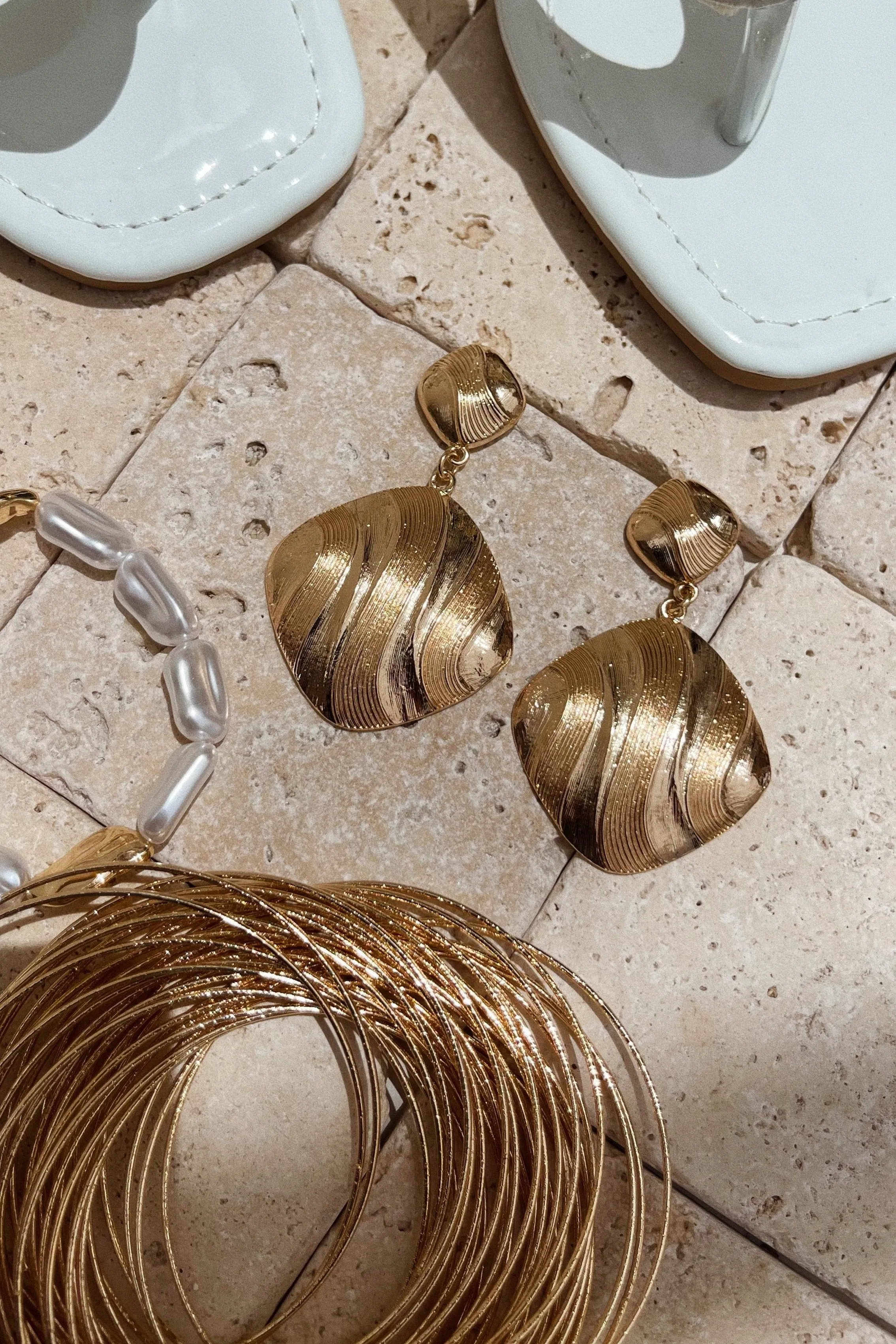 Marisela Statement Dangle Earring - Gold sold by Miss Lola product image thumbnail 3