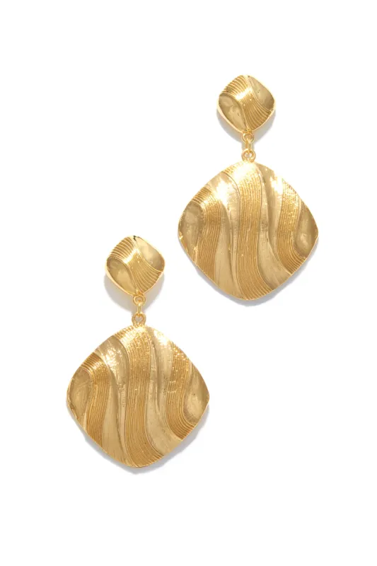 Marisela Statement Dangle Earring - Gold sold by Miss Lola