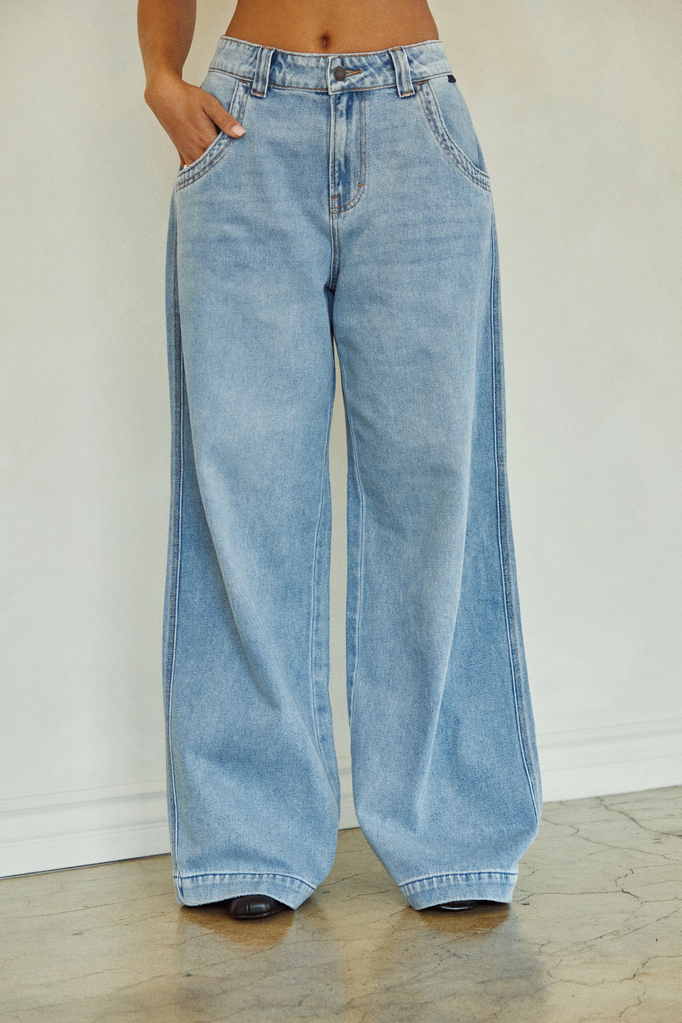 Lucca Wide Leg Pant - Denim sold by Miss Lola product image thumbnail 4
