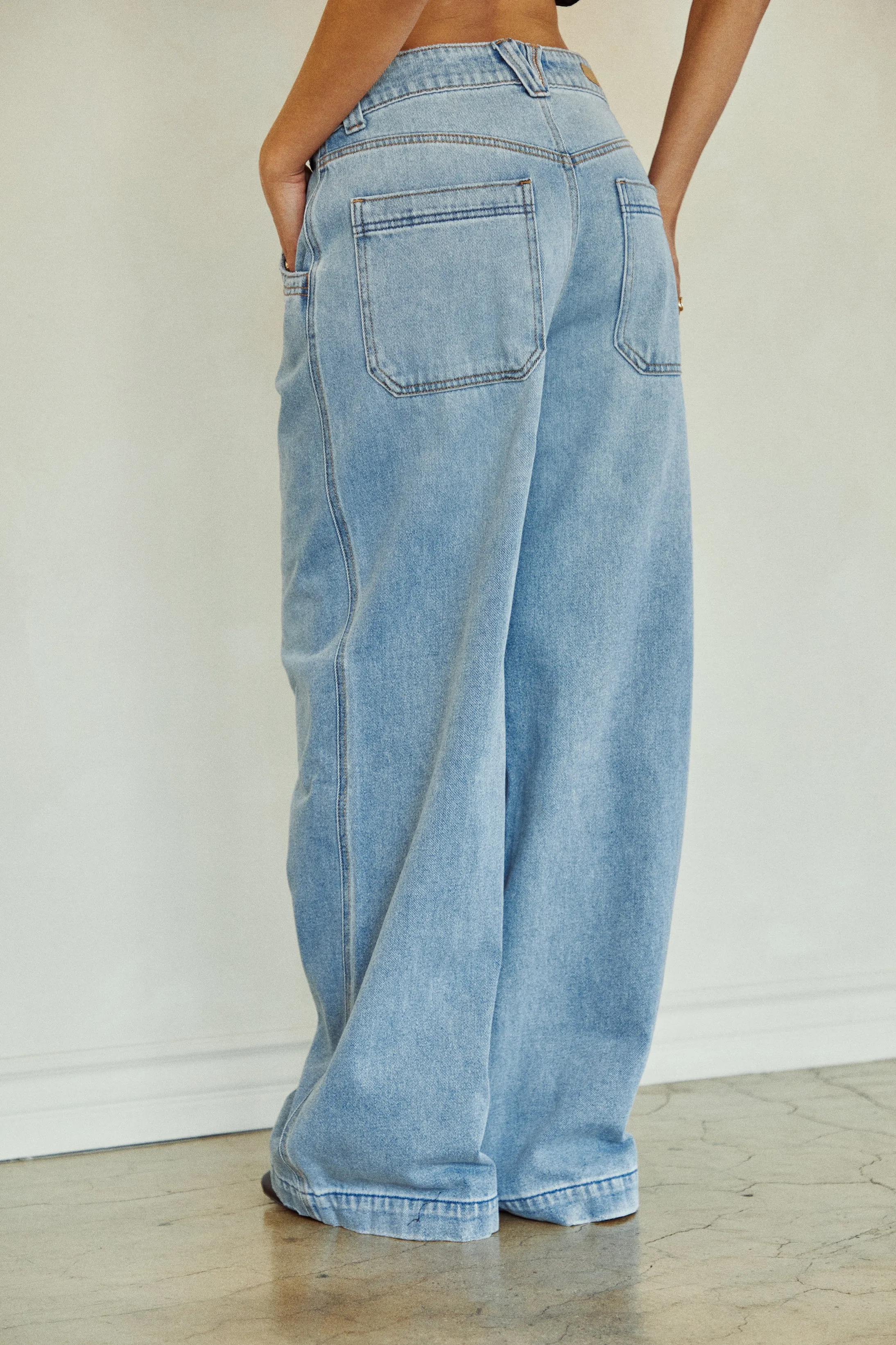 Lucca Wide Leg Pant - Denim sold by Miss Lola product image thumbnail 5