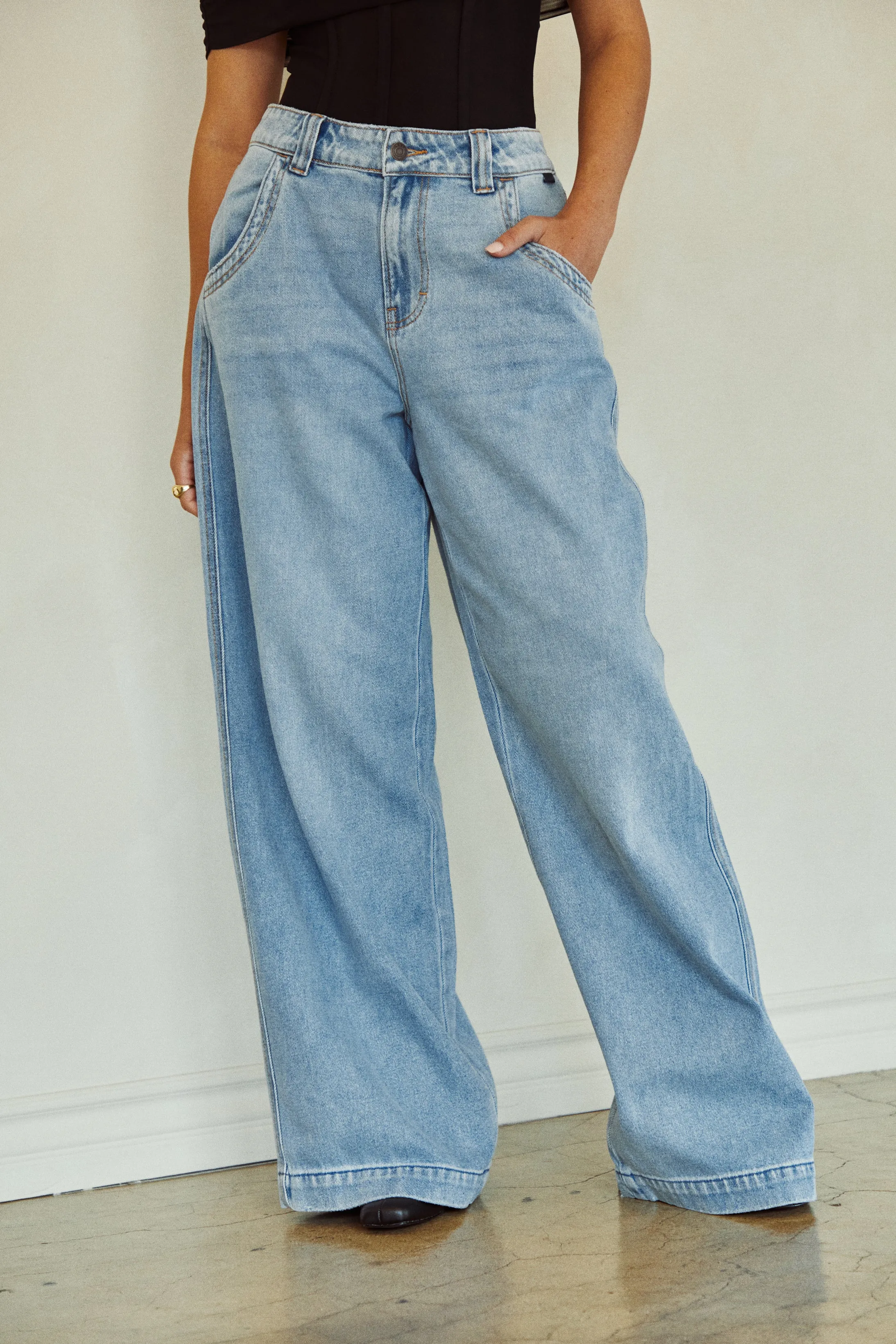 Lucca Wide Leg Pant - Denim sold by Miss Lola product image thumbnail 2