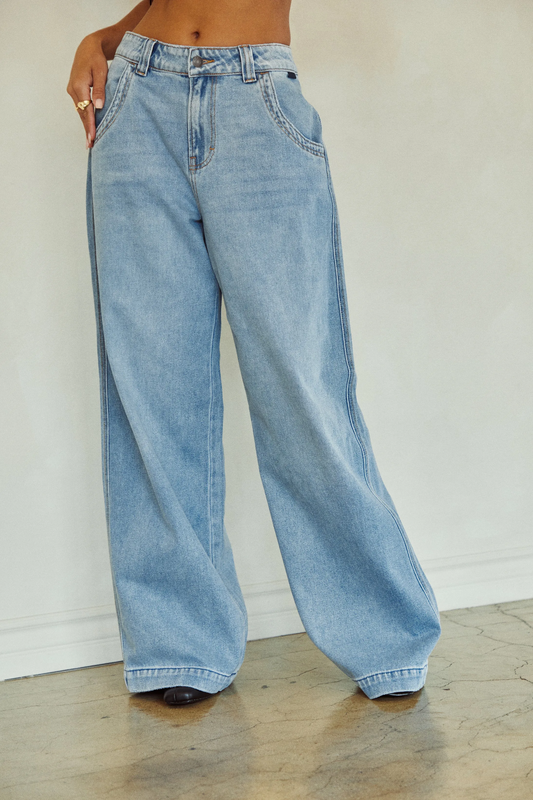 Lucca Wide Leg Pant - Denim sold by Miss Lola product image thumbnail 3