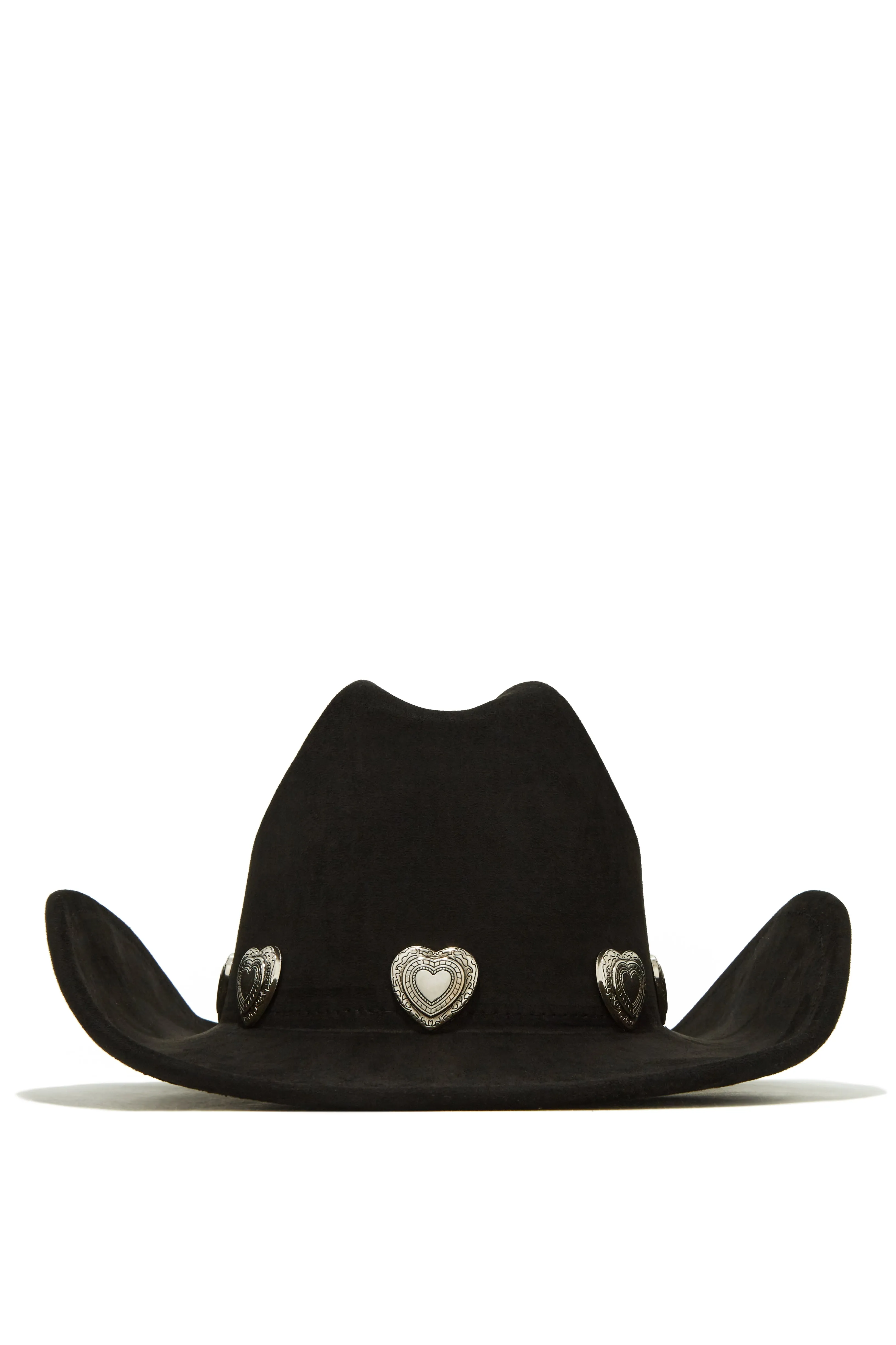 Heartbreaker Heart Pendants Cowgirl Hat - Black sold by Miss Lola
