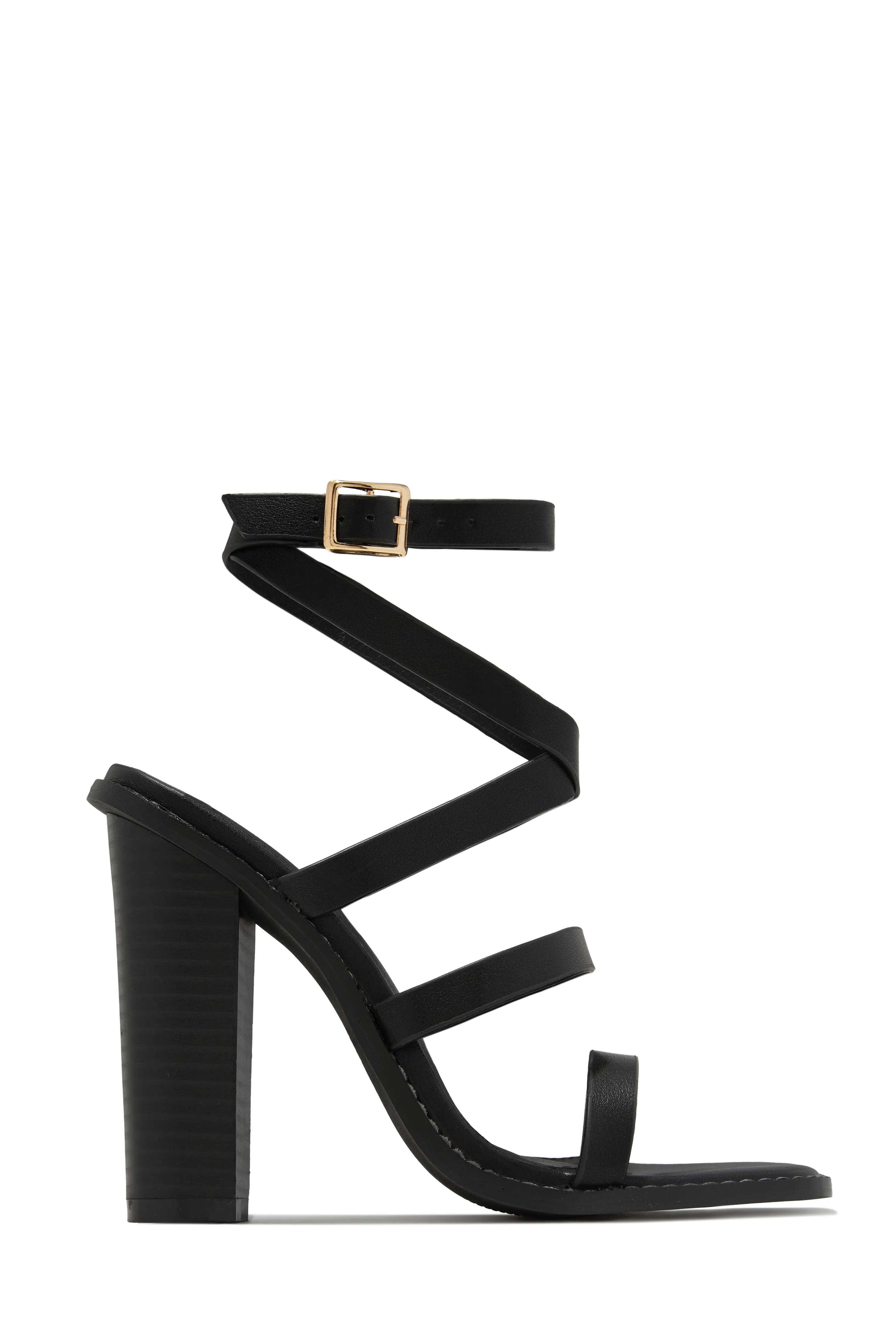 Jennie Strappy High Heels - Black sold by Miss Lola product image thumbnail 4