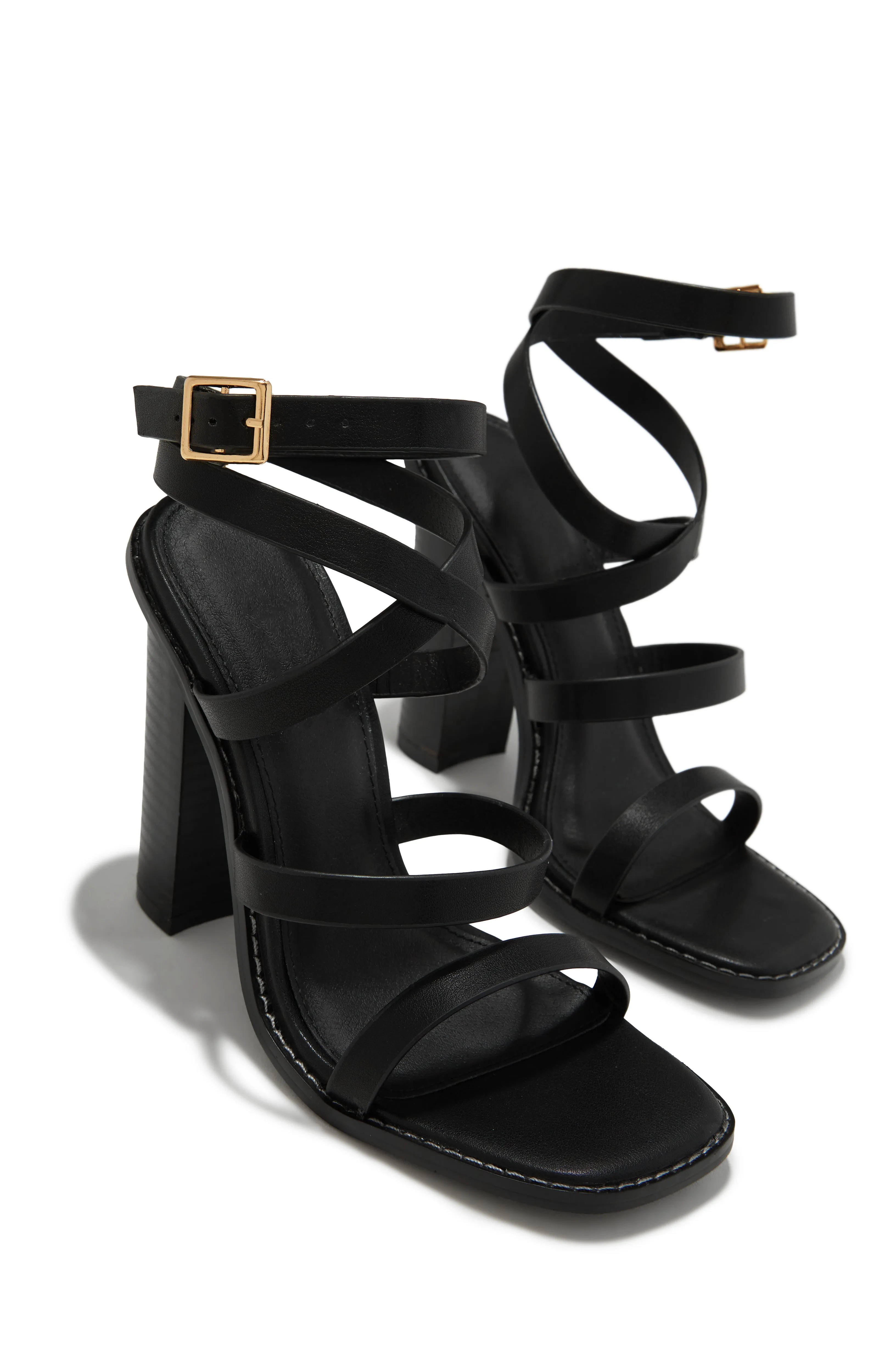 Jennie Strappy High Heels - Black sold by Miss Lola product image thumbnail 2