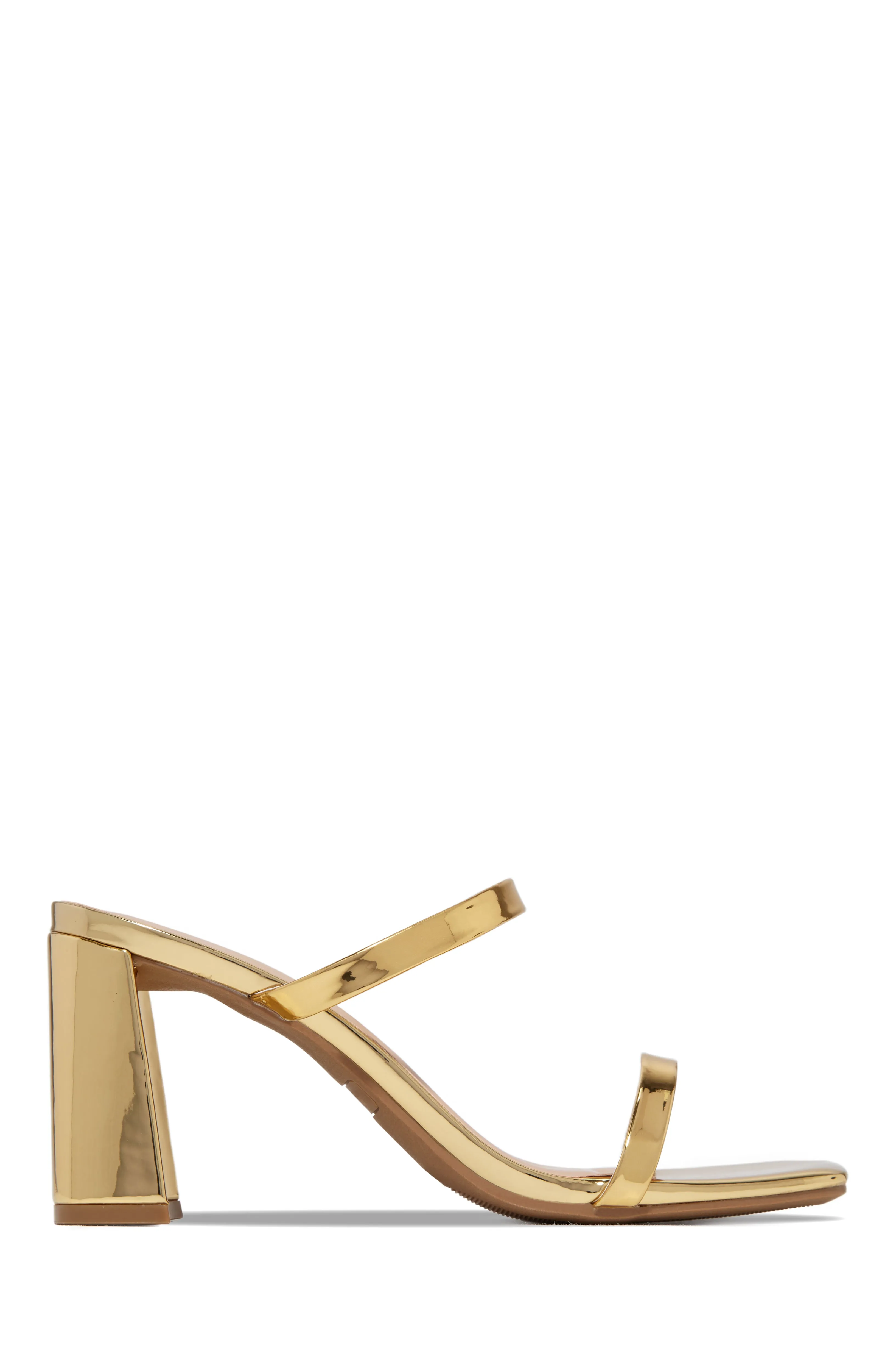 Jaynee Block Heel Mules - Gold sold by Miss Lola product image thumbnail 5