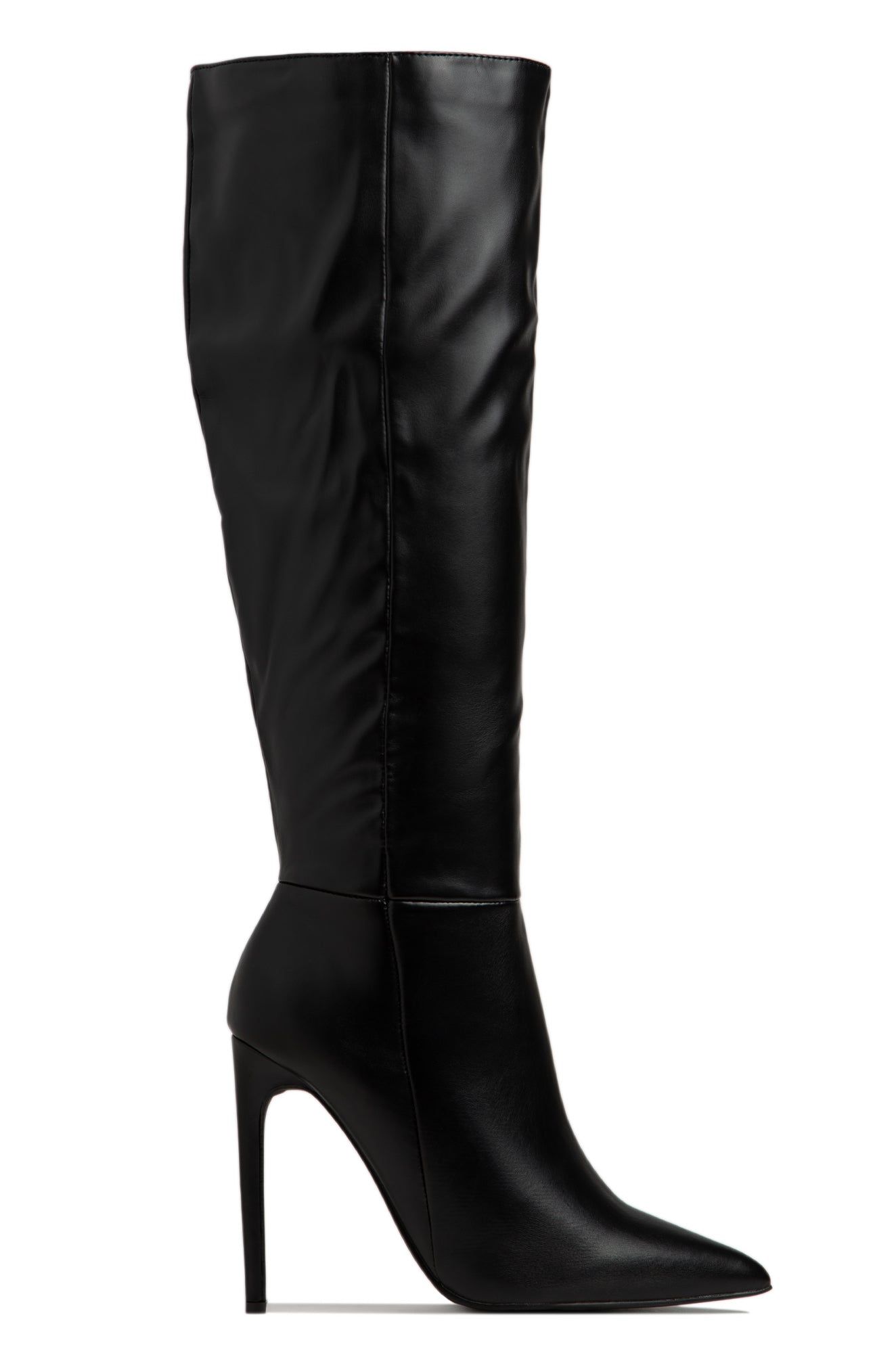 Tyrah Up To The Knee Heel Boots - Black sold by Miss Lola product image thumbnail 4