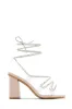 Rosalyn Embellished Lace Up Block Heels - Black sold by Miss Lola