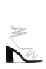 Rosalyn Embellished Lace Up Block Heels - Black sold by Miss Lola