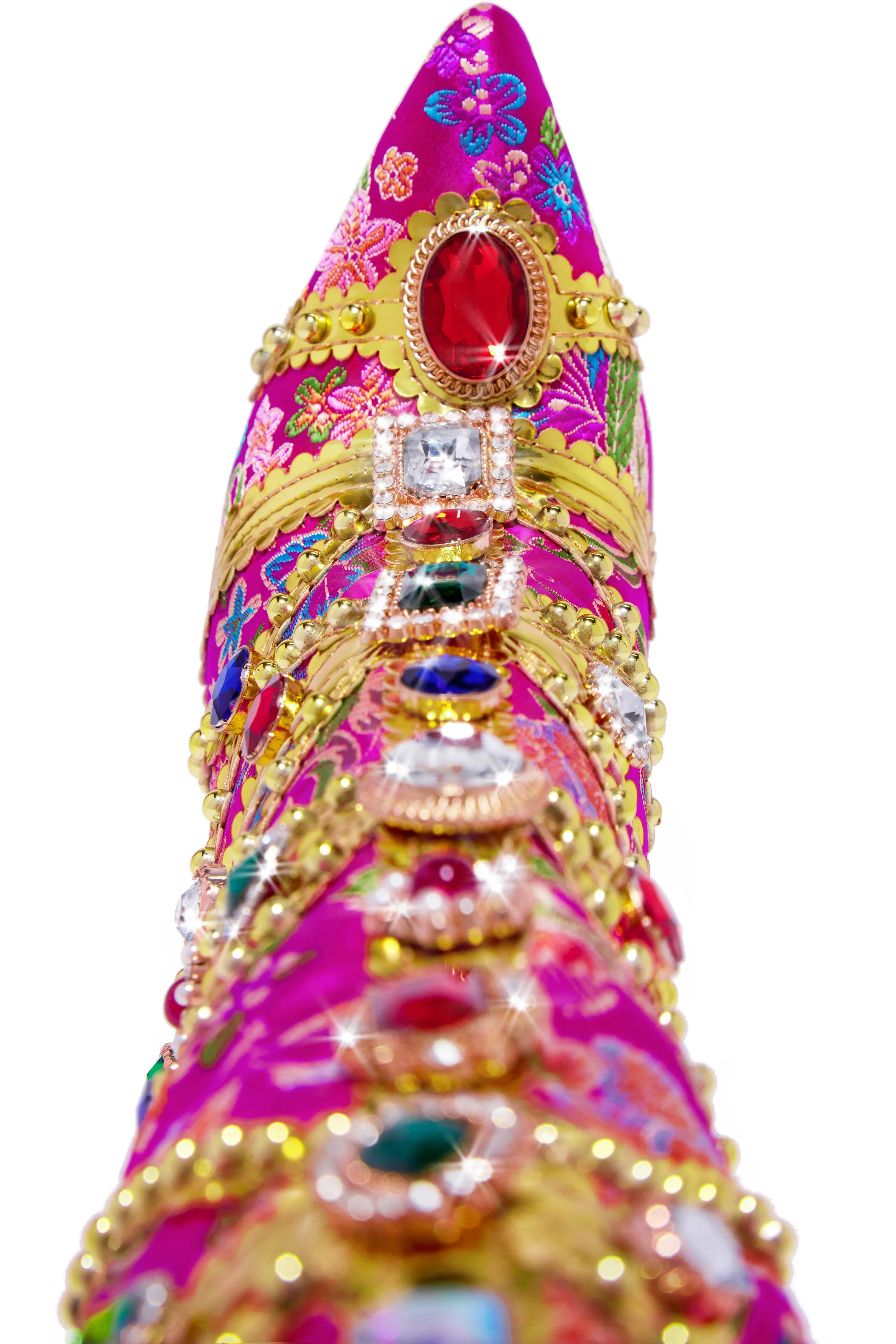 Masterpiece Embellished Knee High Heel Boots - Pink sold by Miss Lola product image thumbnail 4