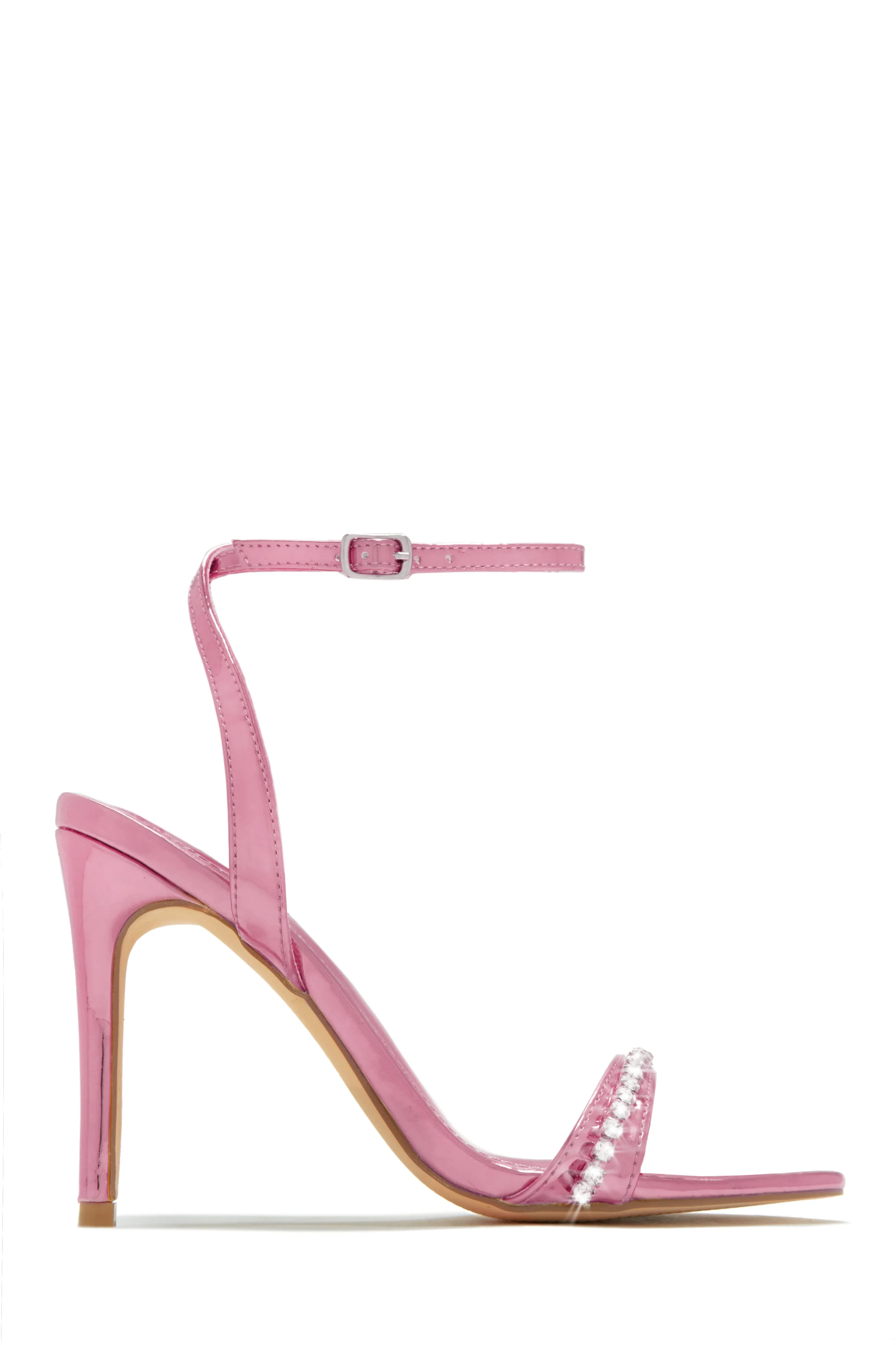 First Date Ankle Strap High Heels - Pink sold by Miss Lola product image thumbnail 2