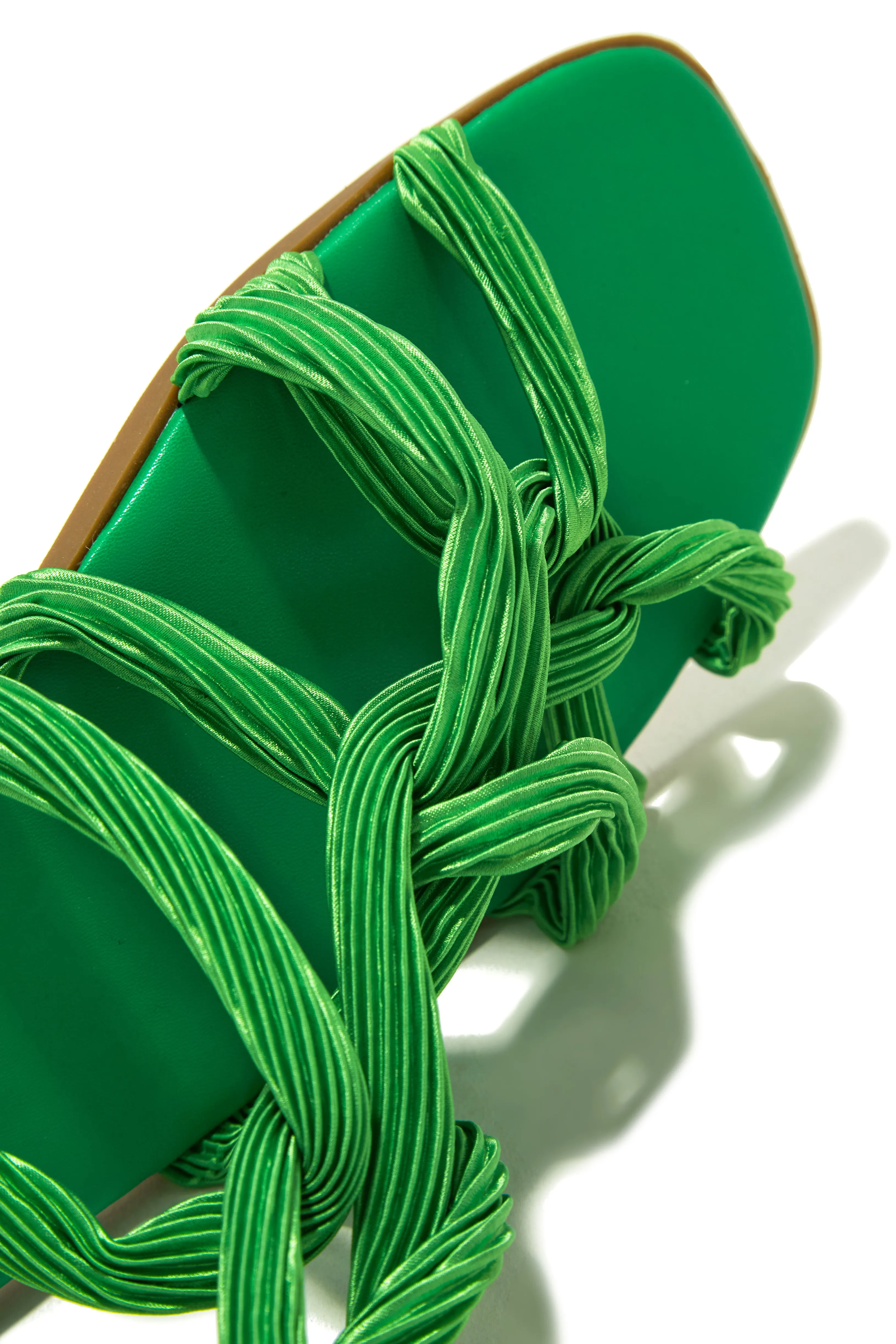 Bora Bora Lace Up Sandals - Green sold by Miss Lola product image thumbnail 3