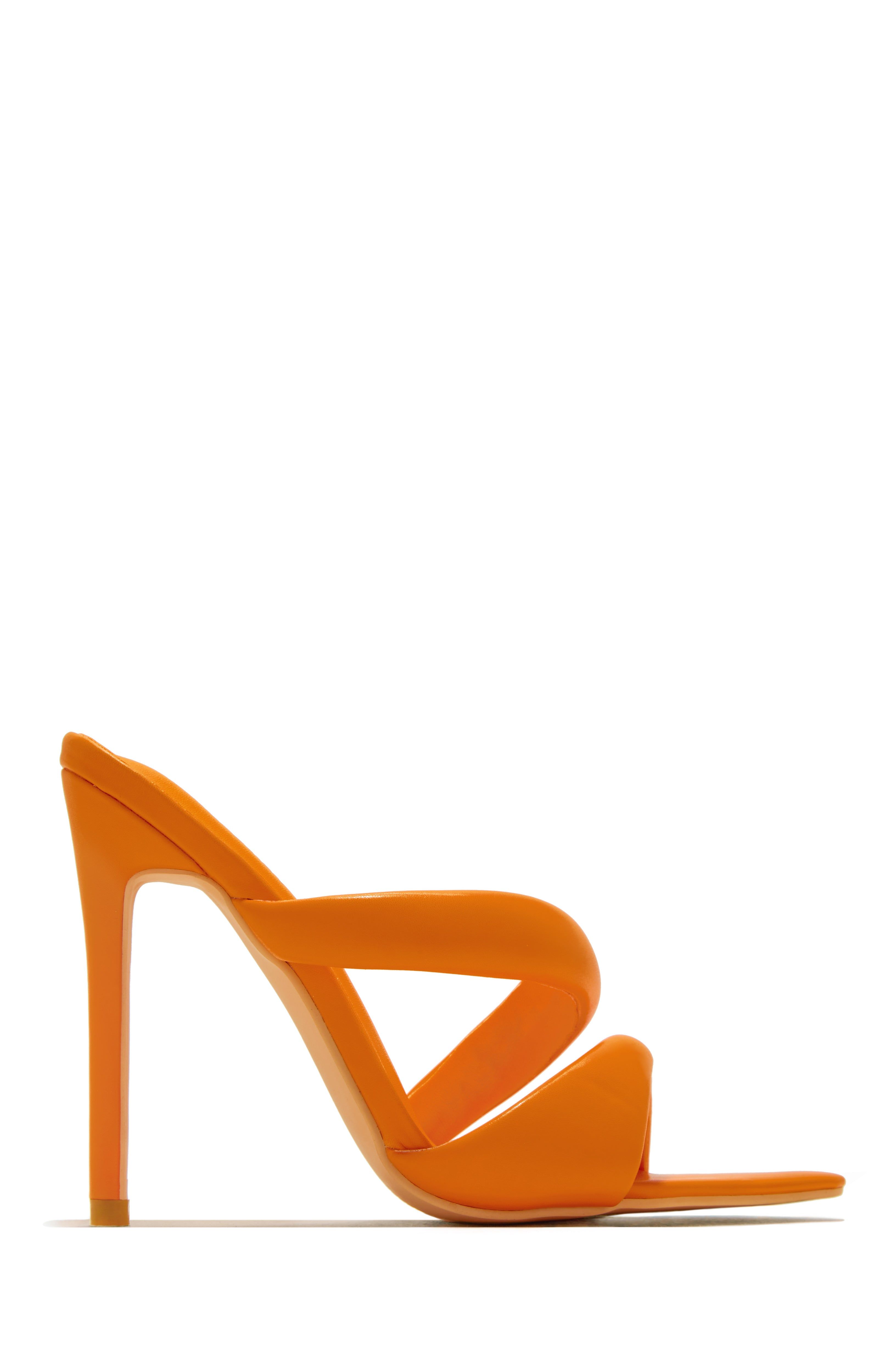 Ryett High Heel Mules - Orange sold by Miss Lola product image thumbnail 3