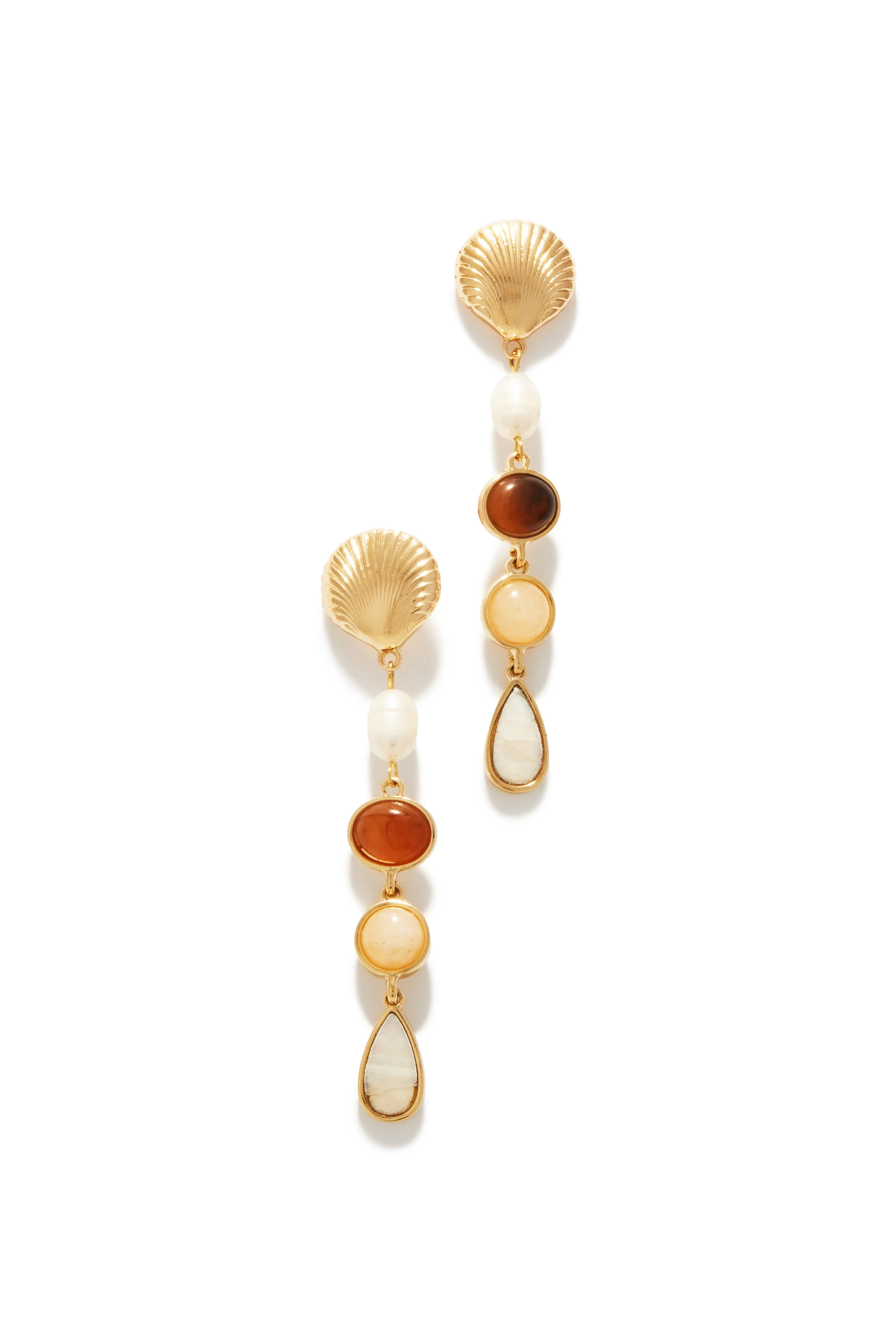 Isla Paraiso Multi Stone Dangle Earring - Peach Multi sold by Miss Lola product image thumbnail 4