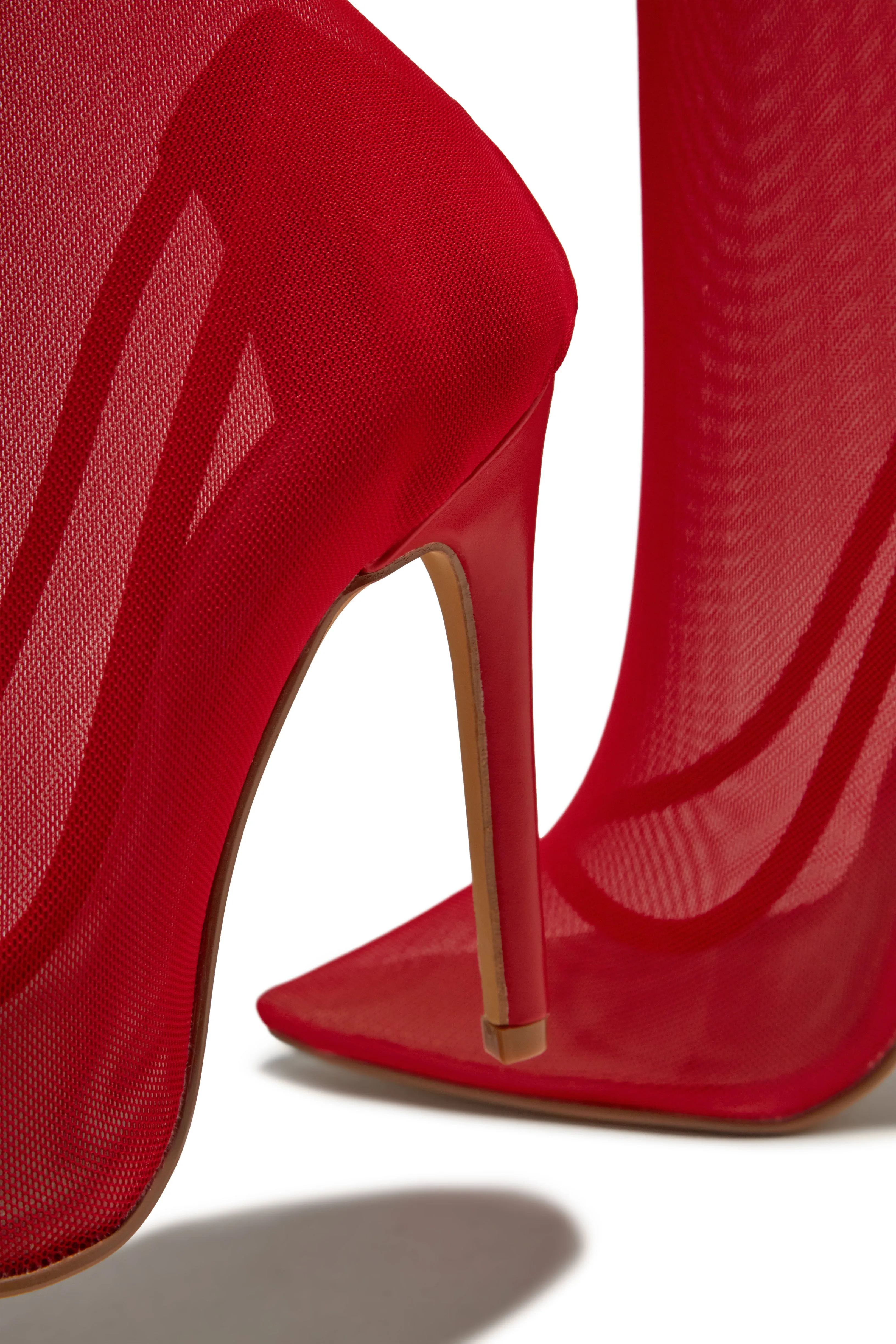 Timeless Allure Over The Knee High Heel Boots - Red sold by Miss Lola product image thumbnail 3