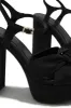 Sabrina Platform Block Heels - Black sold by Miss Lola
