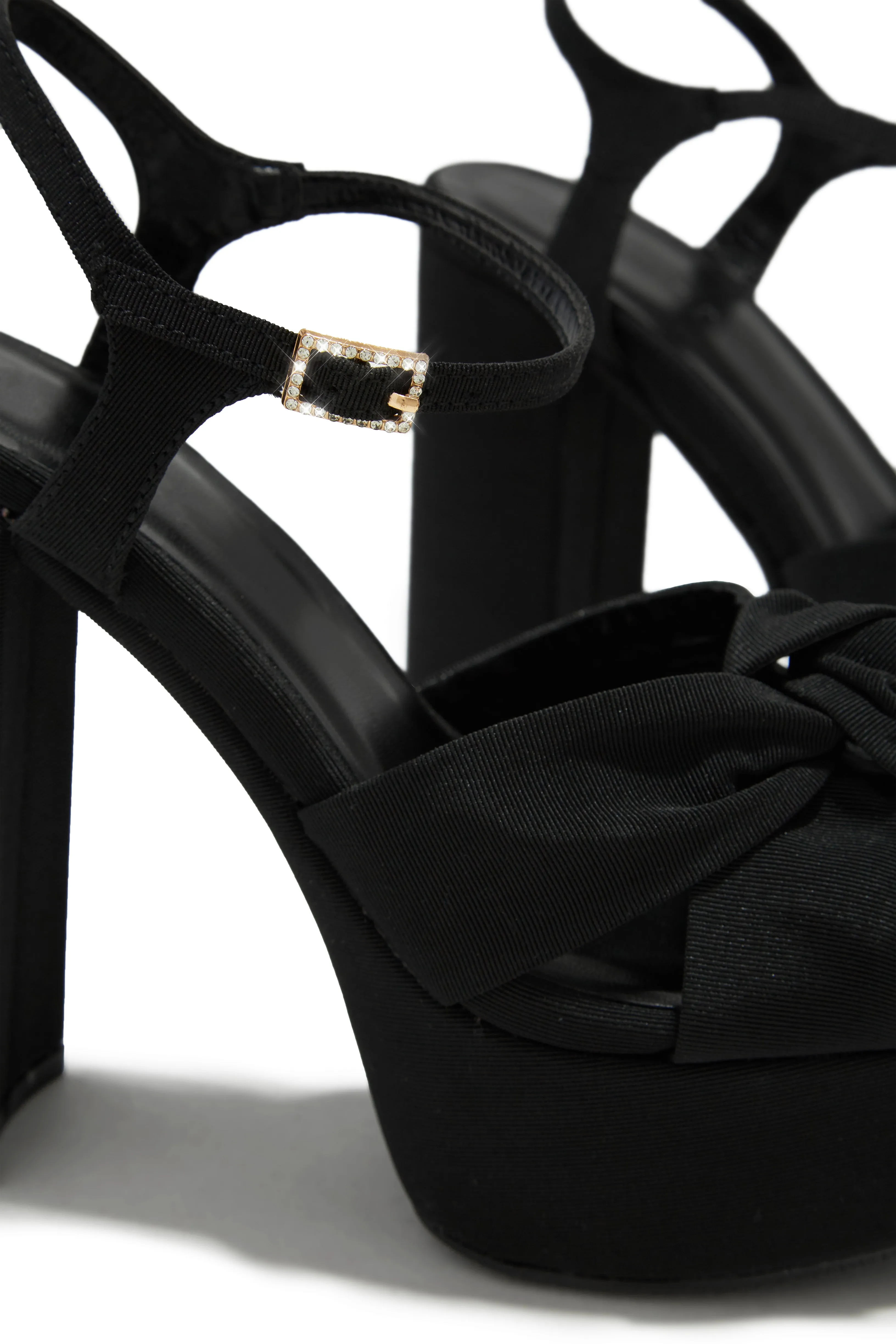 Sabrina Platform Block Heels - Black sold by Miss Lola product image thumbnail 4