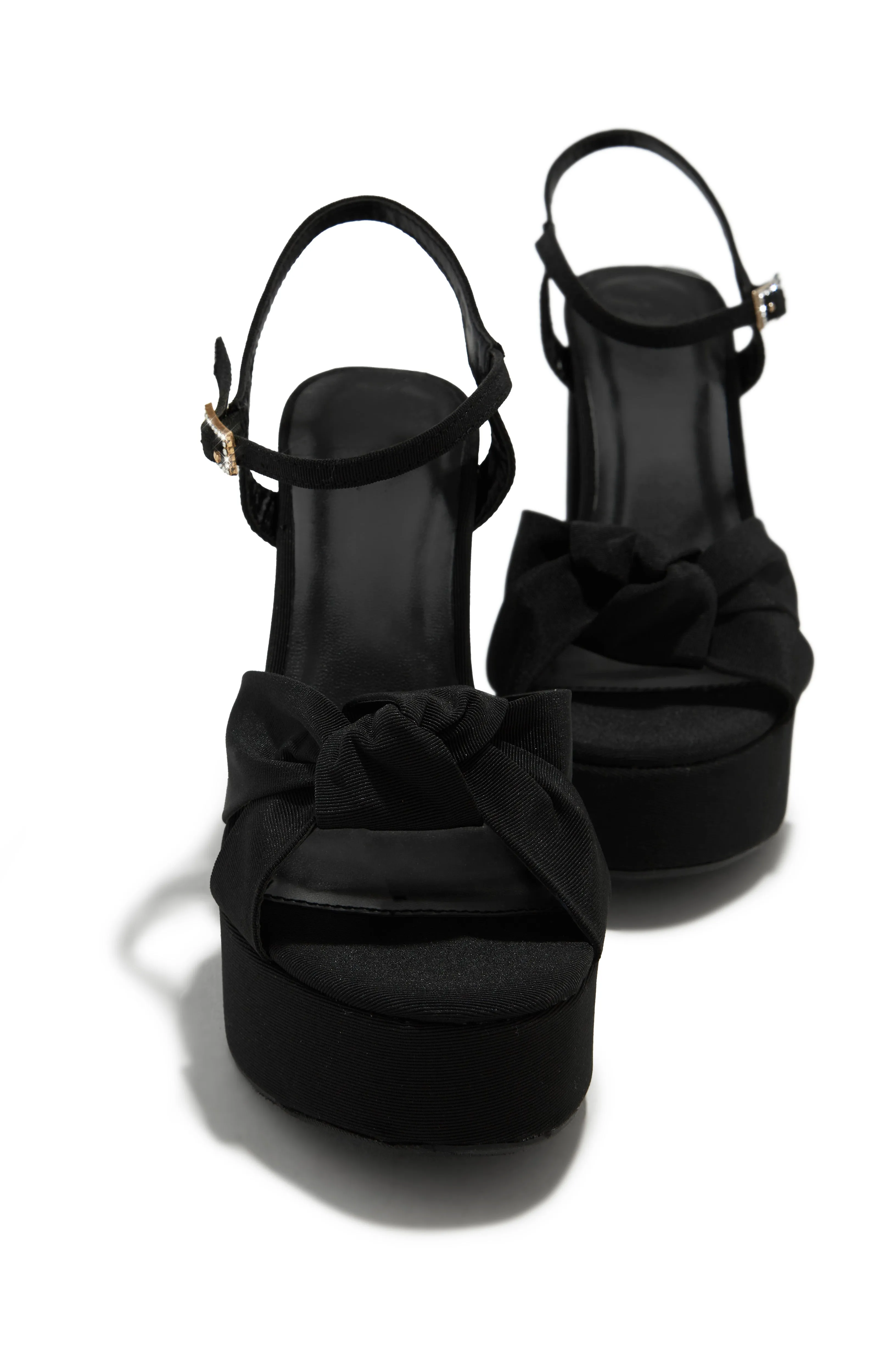 Sabrina Platform Block Heels - Black sold by Miss Lola product image thumbnail 2