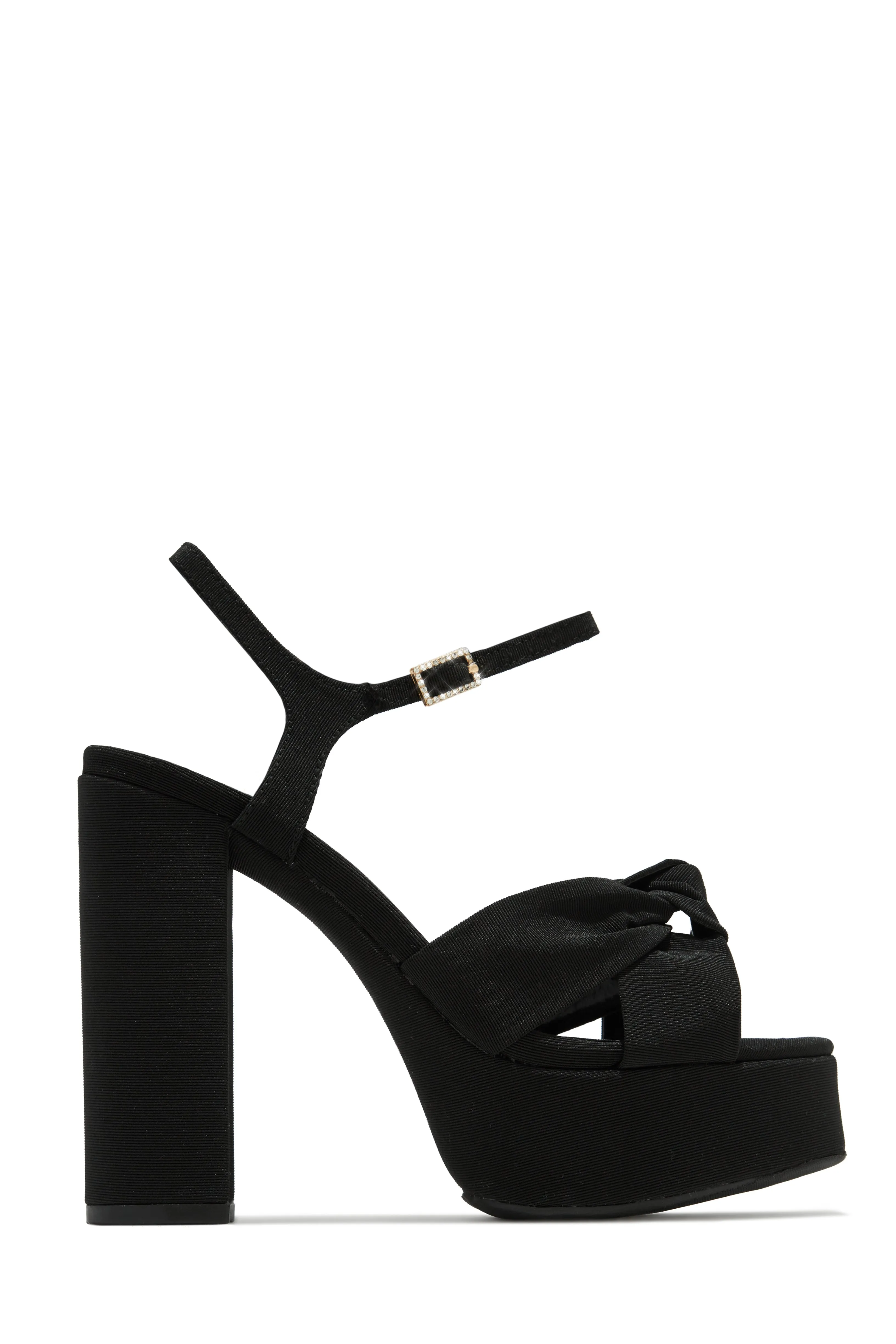 Sabrina Platform Block Heels - Black sold by Miss Lola product image thumbnail 5