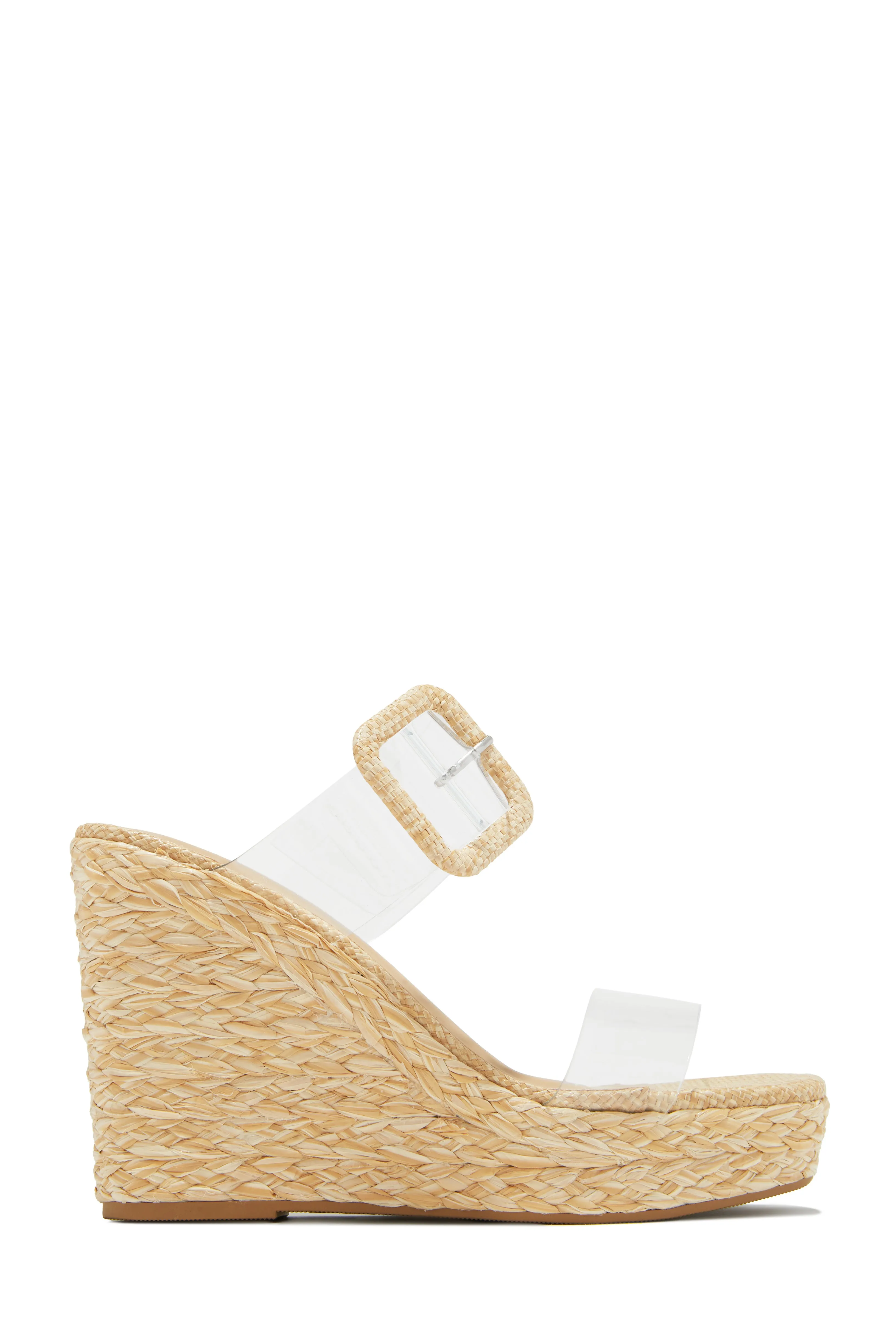 Marelia Espadrille Mule Wedges - Natural sold by Miss Lola product image thumbnail 5
