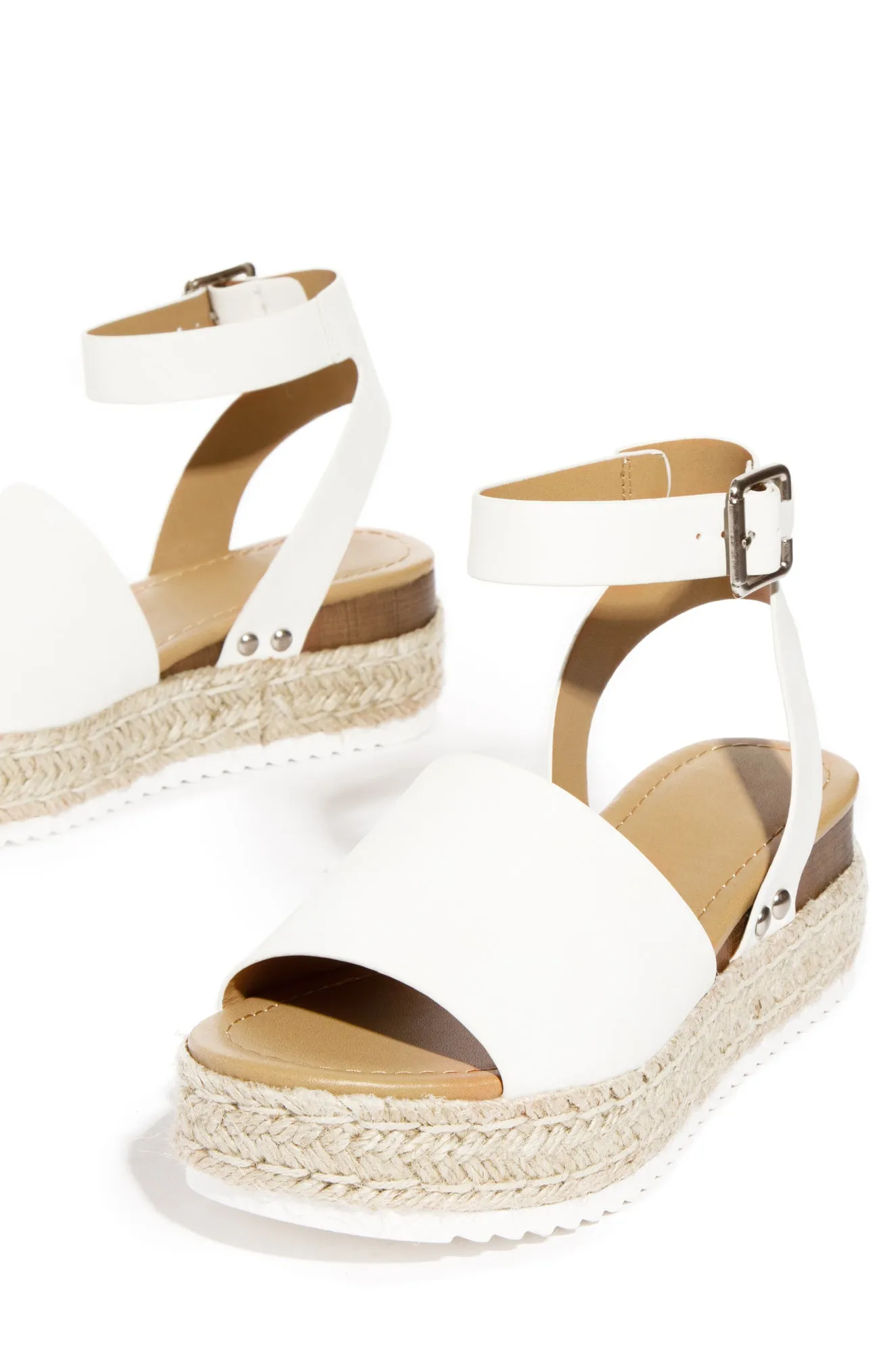 Voyage Platform Espadrille Sandals - White sold by Miss Lola product image thumbnail 3