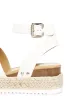 Voyage Platform Espadrille Sandals - White sold by Miss Lola