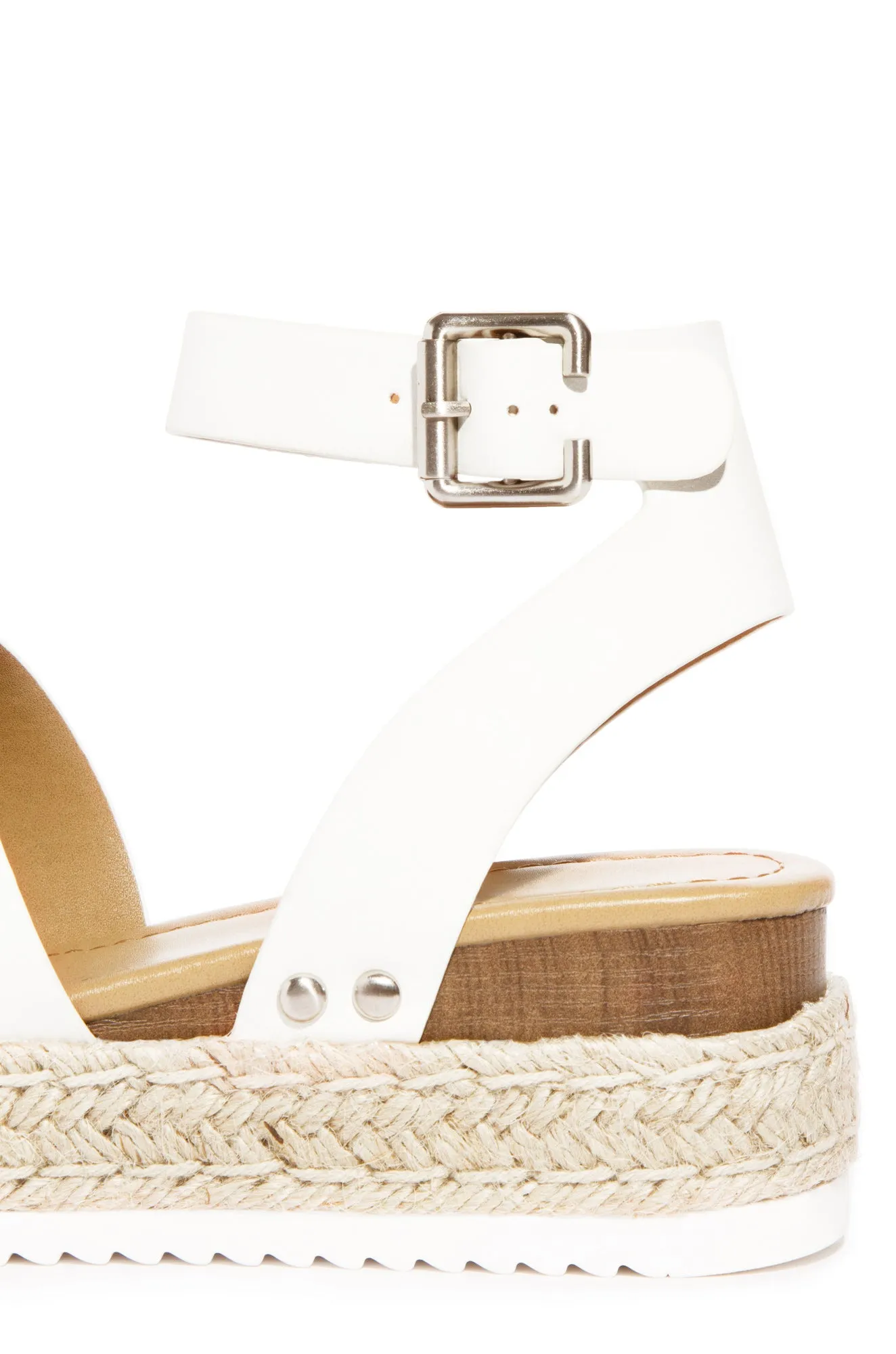 Voyage Platform Espadrille Sandals - White sold by Miss Lola product image thumbnail 2