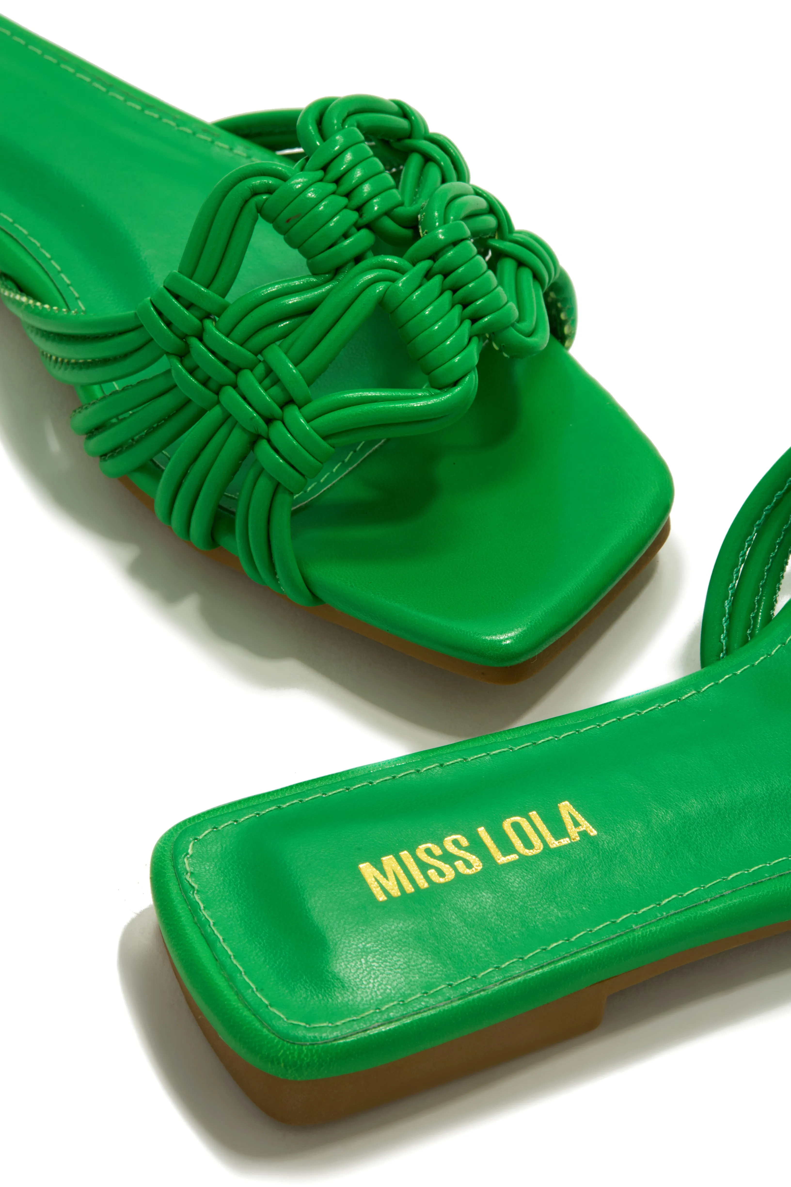 Island Of Paradise Slip On Sandals - Green sold by Miss Lola product image thumbnail 4