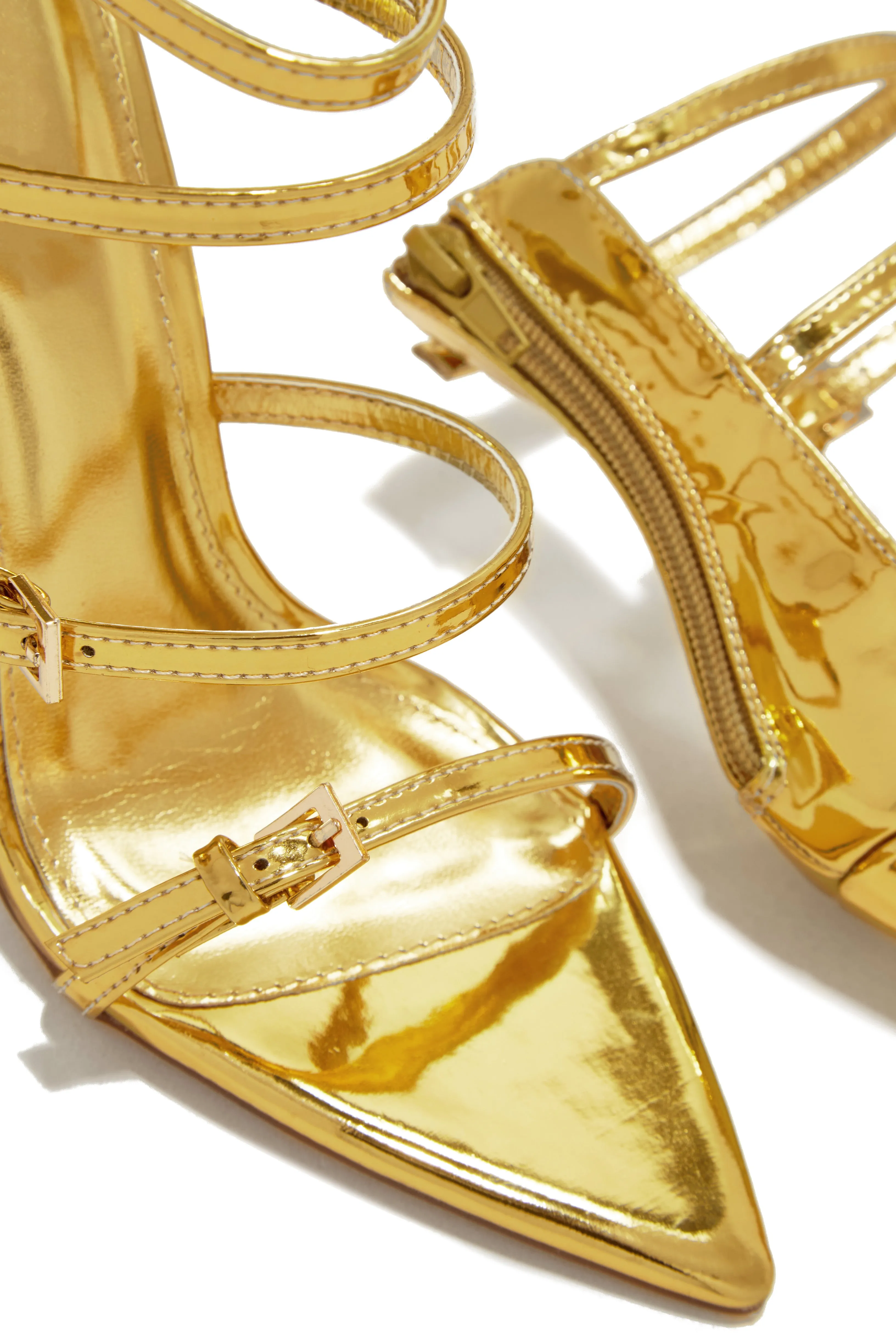 Milani Single Sole Multi Strap High Heels - Gold sold by Miss Lola product image thumbnail 2