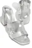 Bianka Block Mid Heels - Silver sold by Miss Lola