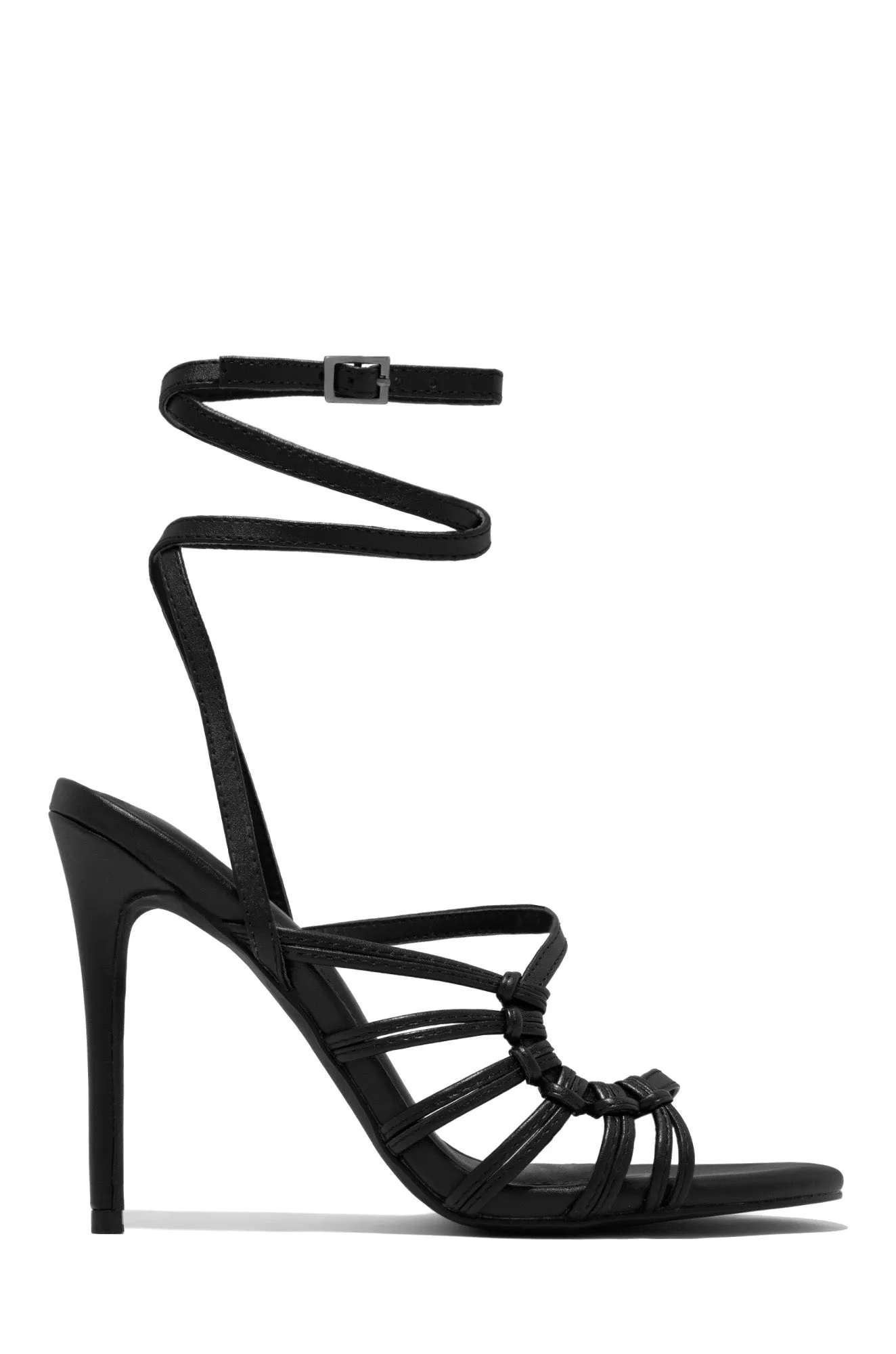 Rosella Strappy High Heels - Black sold by Miss Lola product image thumbnail 2