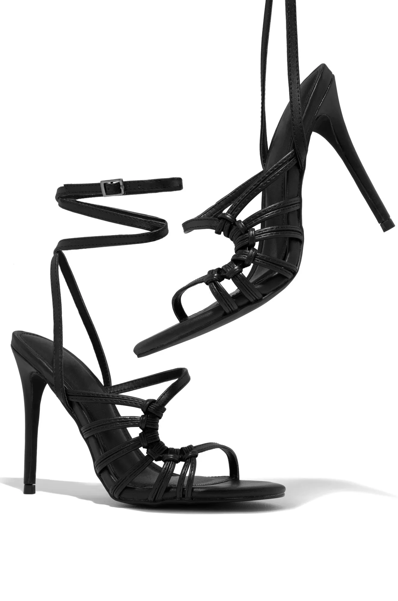 Rosella Strappy High Heels - Black sold by Miss Lola product image thumbnail 5