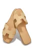 Bianka Slip On Sandals - Natural sold by Miss Lola