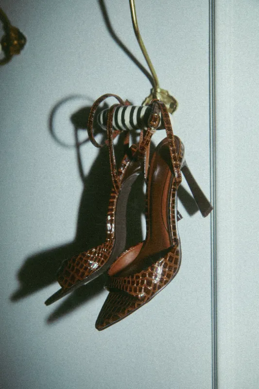 Azani Mary Jane Strap Heels - Brown sold by Miss Lola